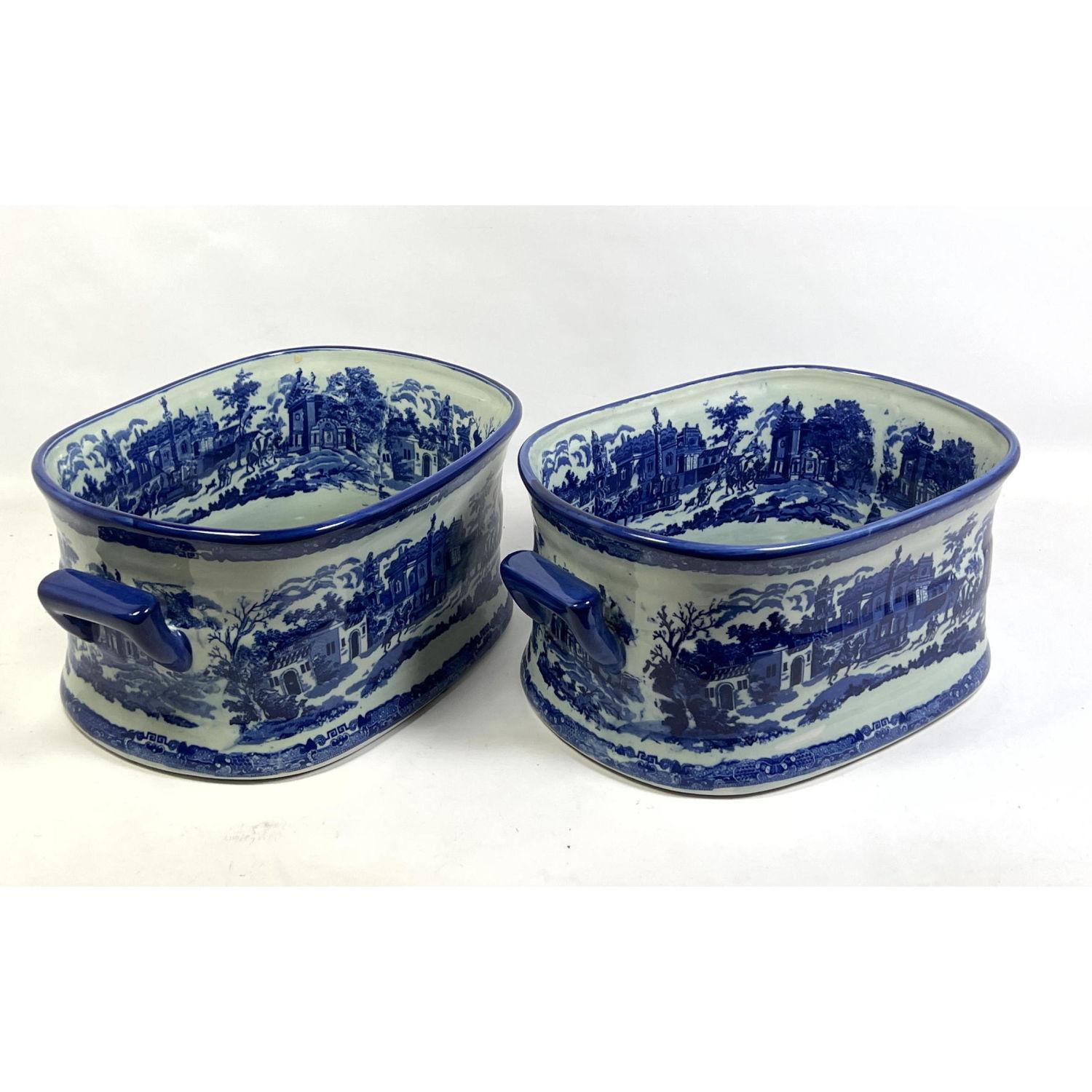 2pc blue and white reproduction foot