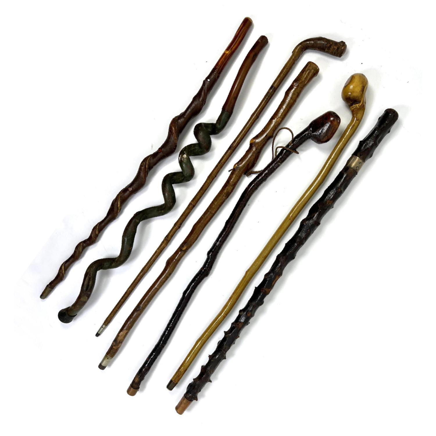 7pcs Vintage Canes and Walking Sticks.