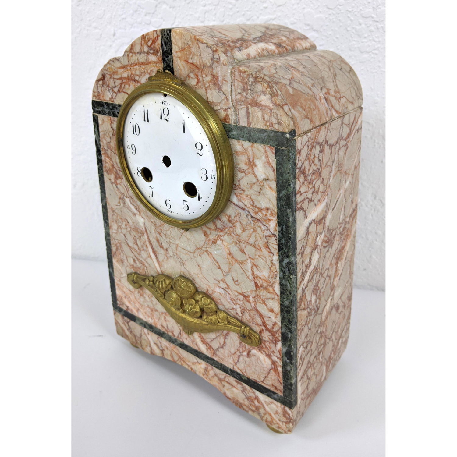 French Marble Art Deco Table Clock 2b9266