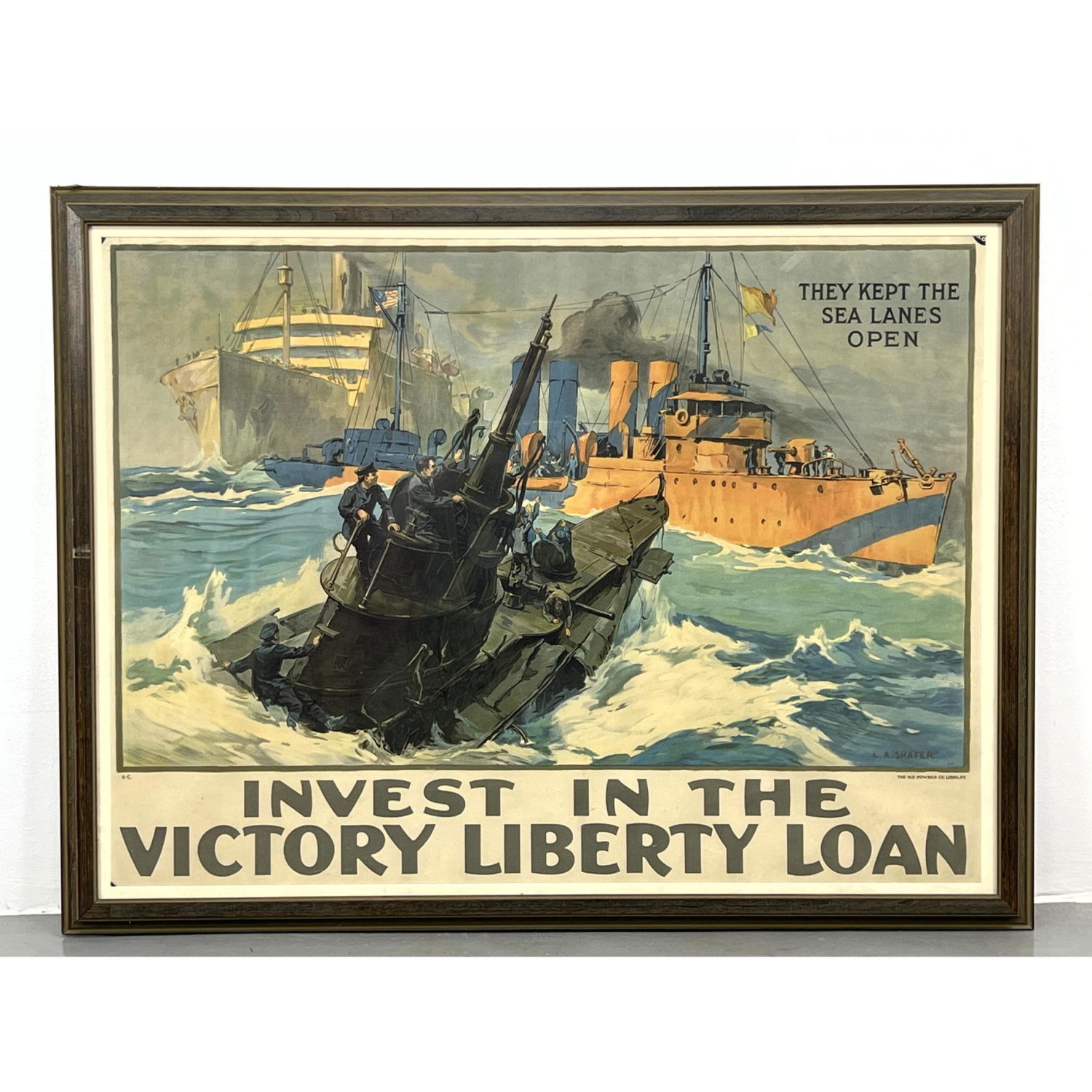 L A SHAFER Lithograph War Poster  2b9278