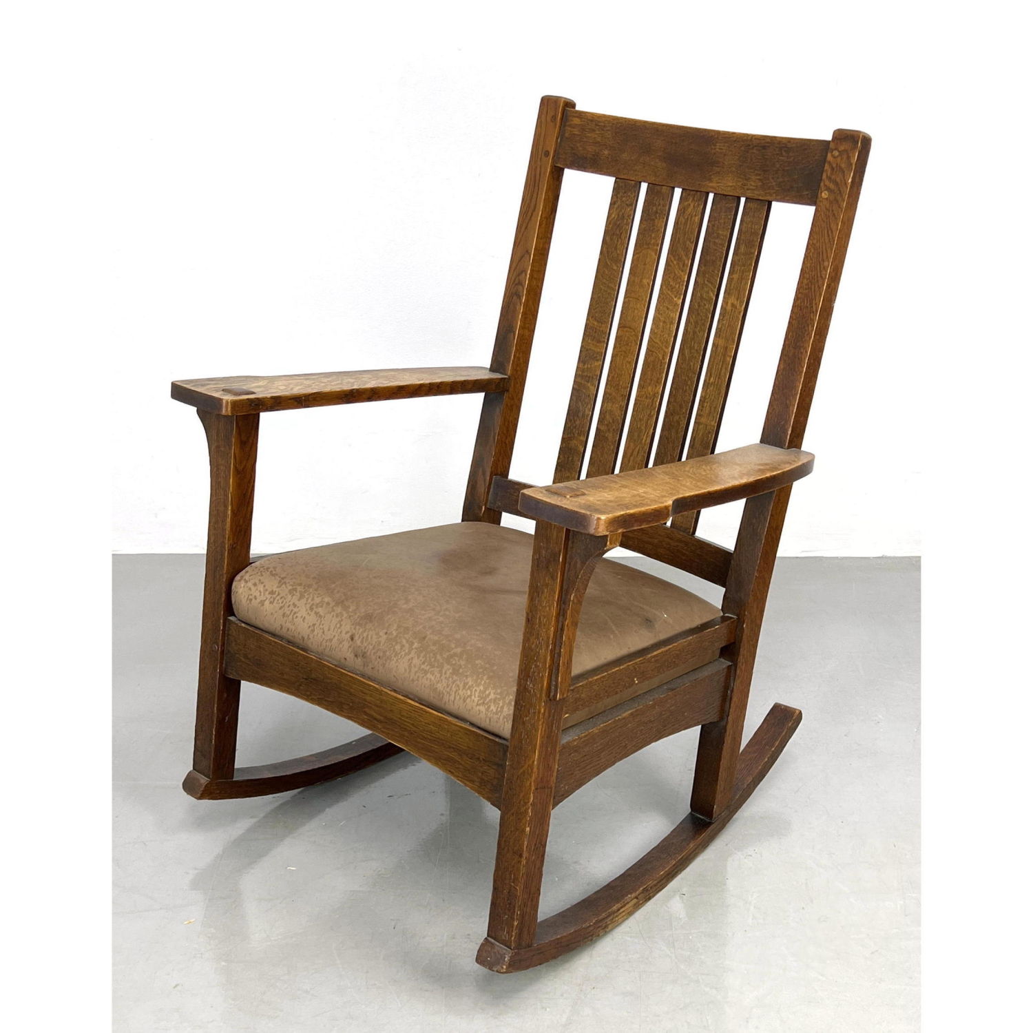 L and JG STICKLEY oak rocker with