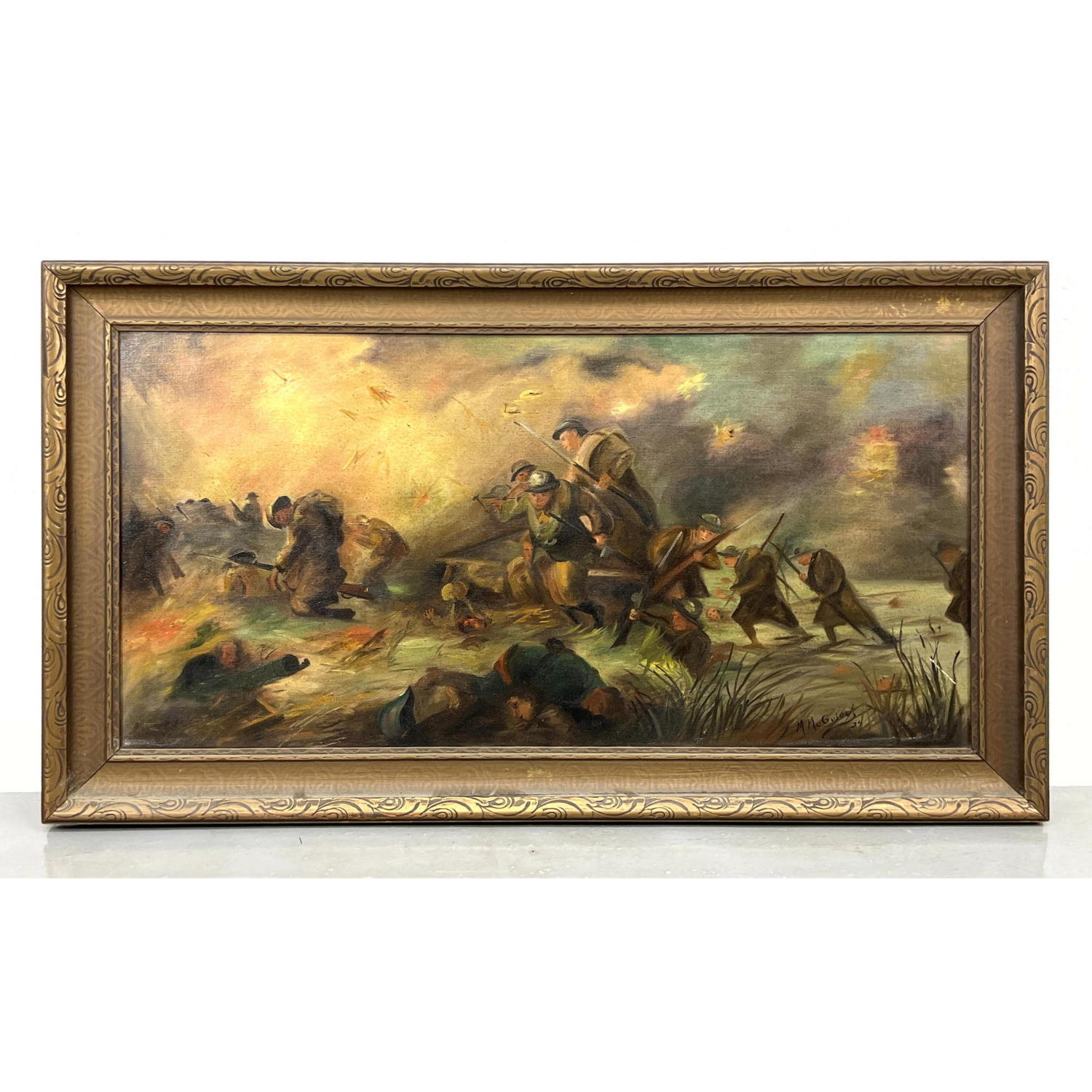 MARY McGUIRE Antique Oil Painting  2b9277