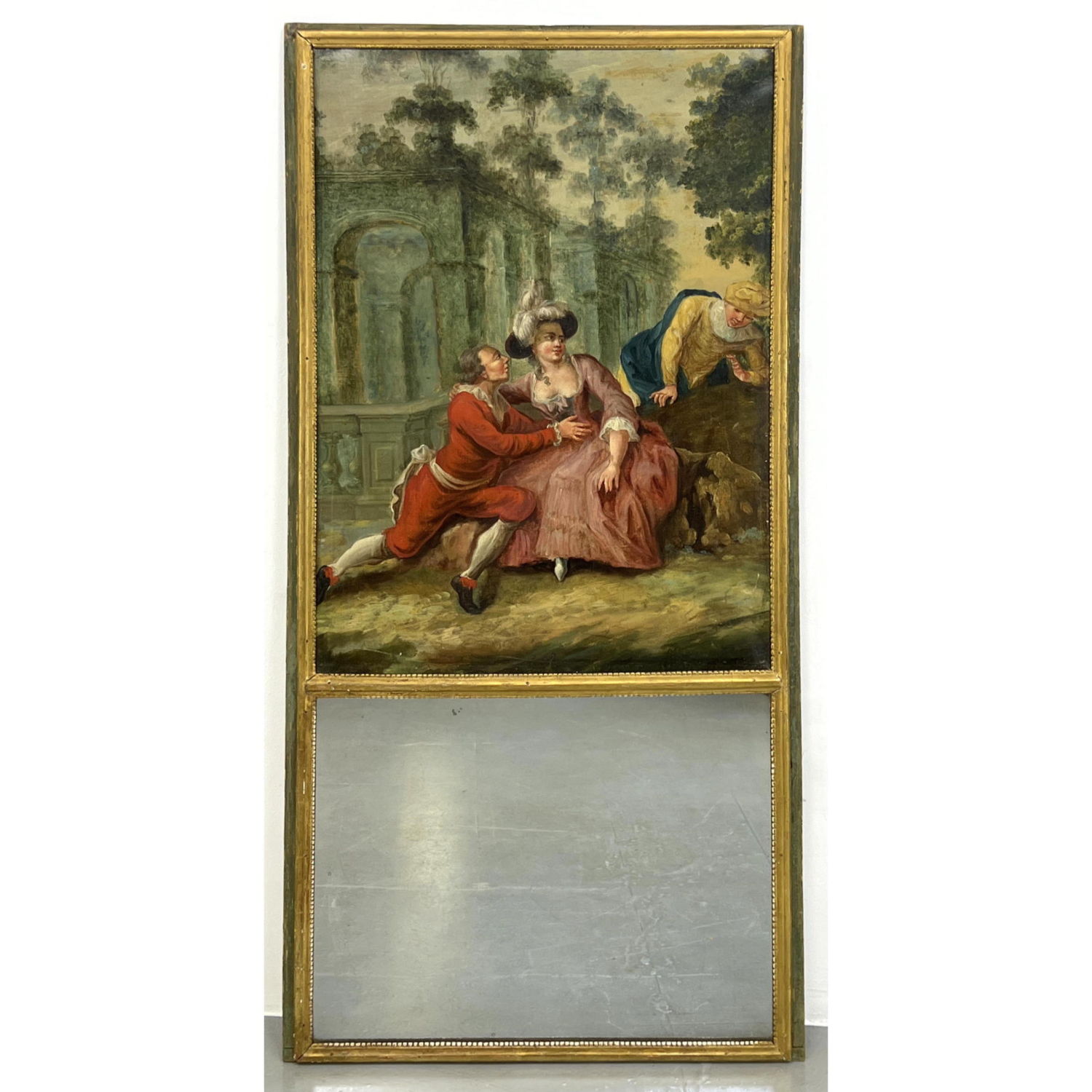 Vintage Trumeau Mirror. Courting