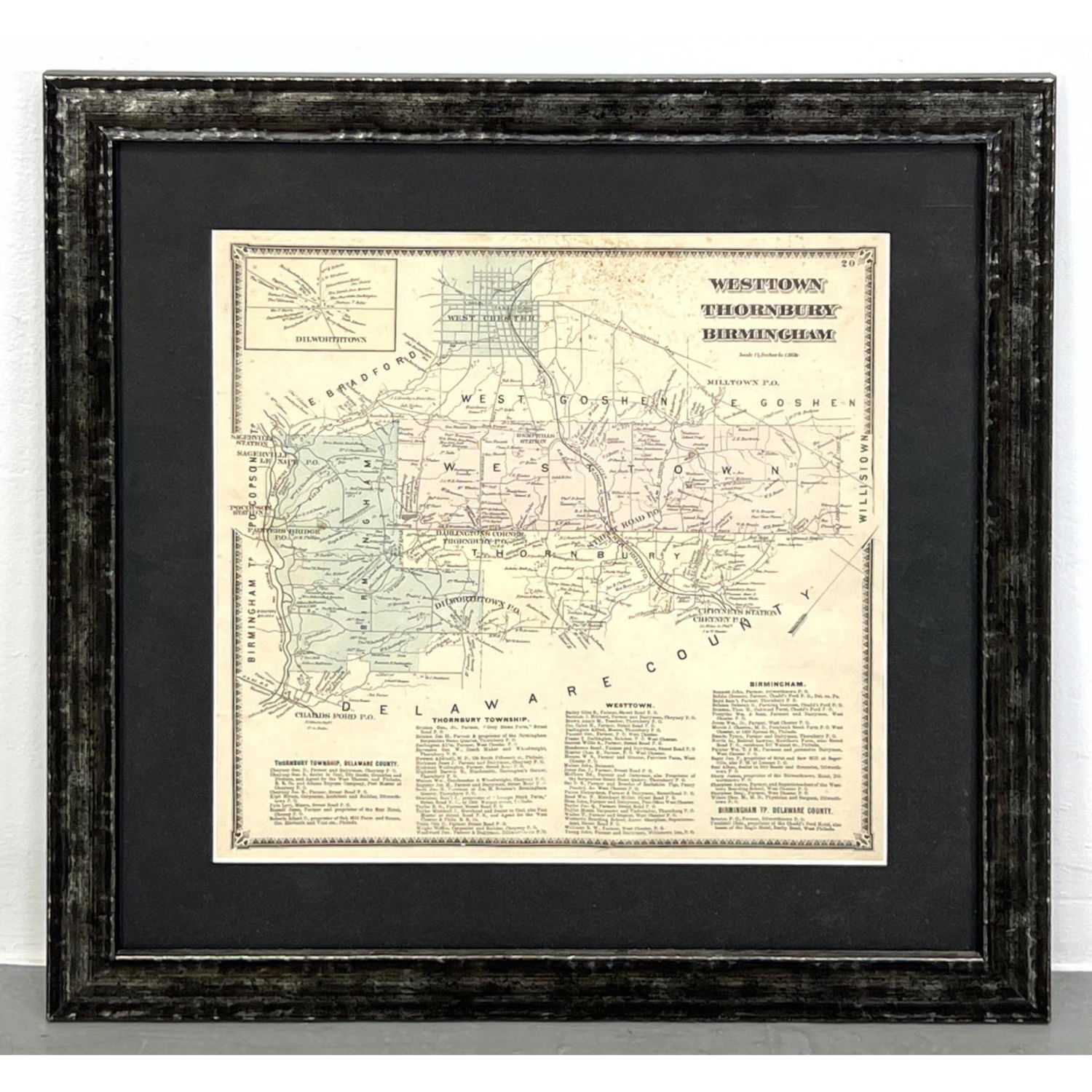 Framed Pennsylvania Map Westbury  2b92da