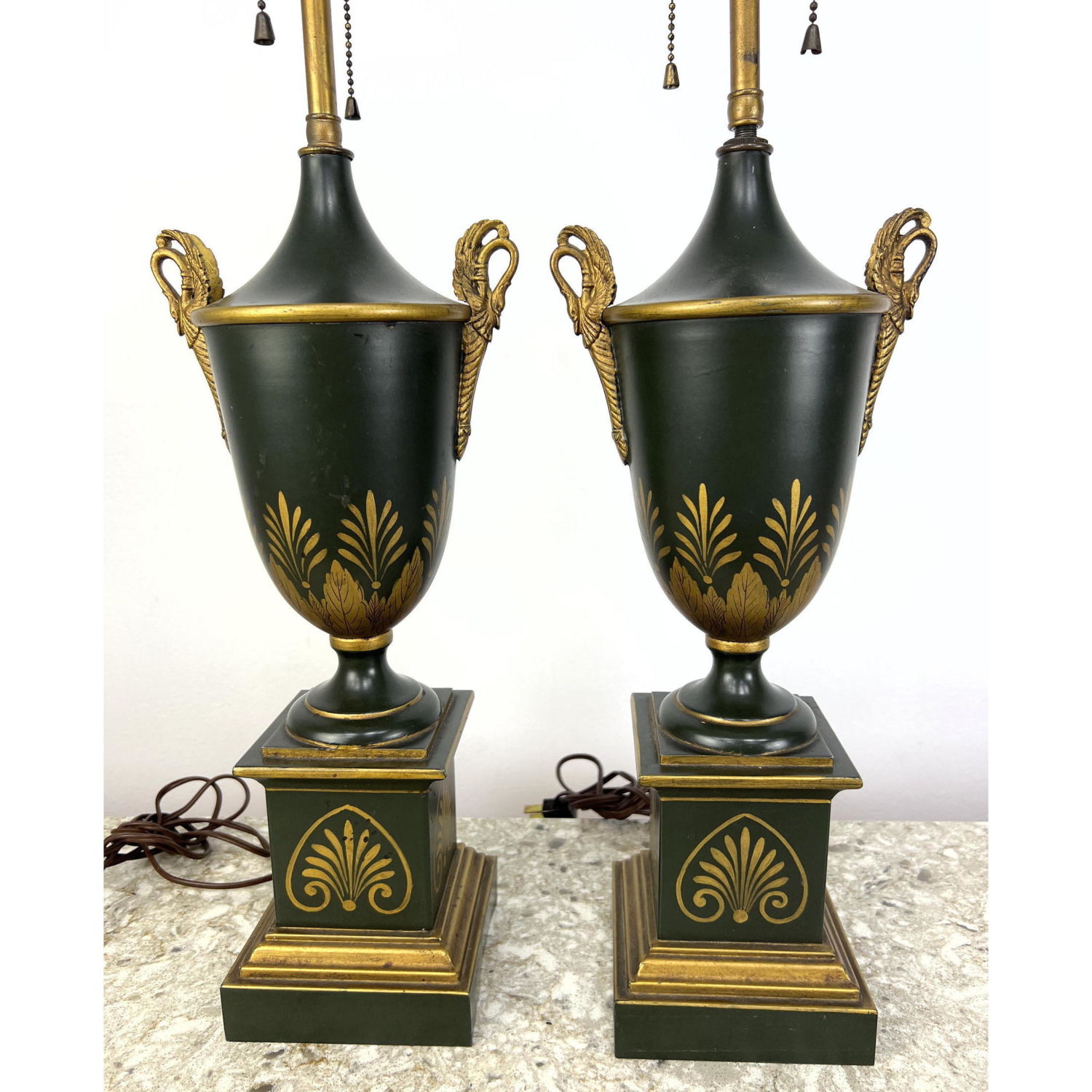 Pair Classical Tole Metal Table 2b9304