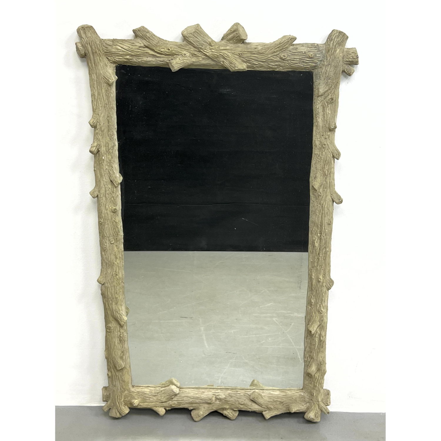 Faux Bois Paint finish Wall Mirror.