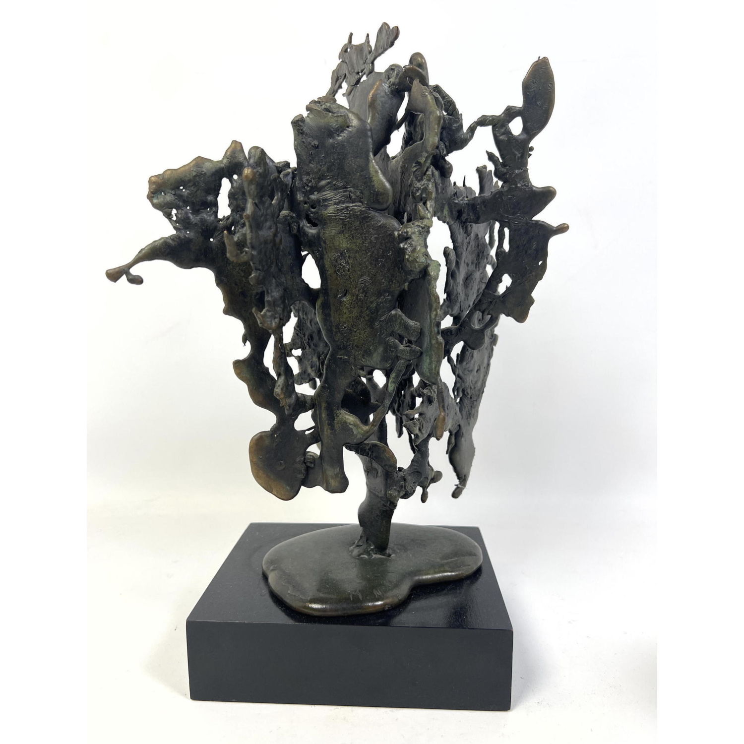 Signed Brutalist Bronze Table Sculpture  2b93e3