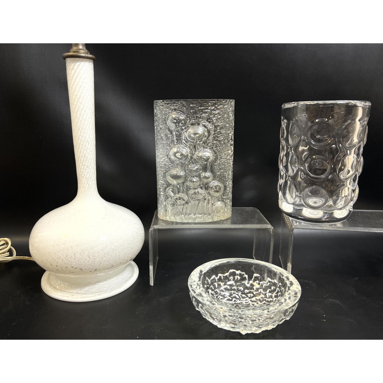 Mid Century Modern Glass Lot Verlys 2b9408