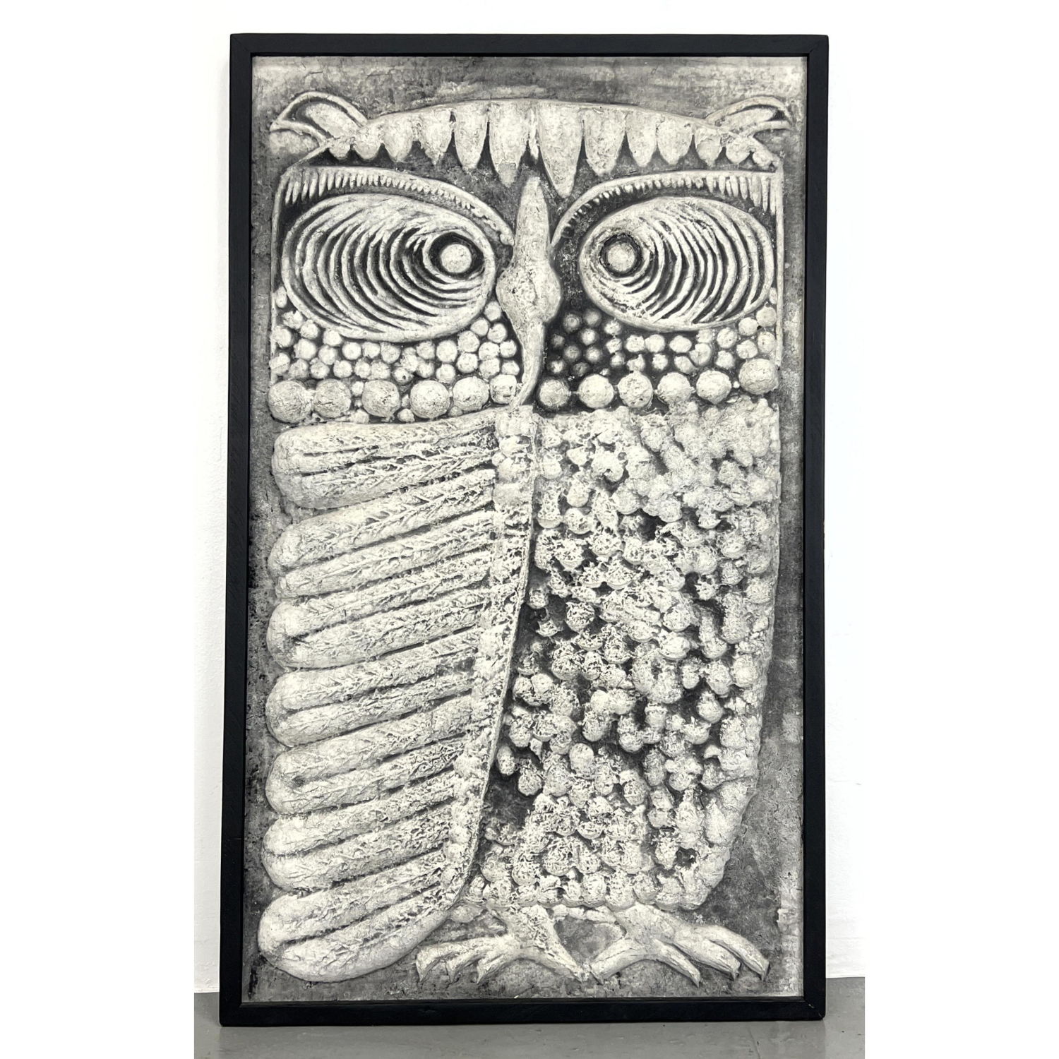 RENDALL Owl Relief Sculptural Panel  2b9415
