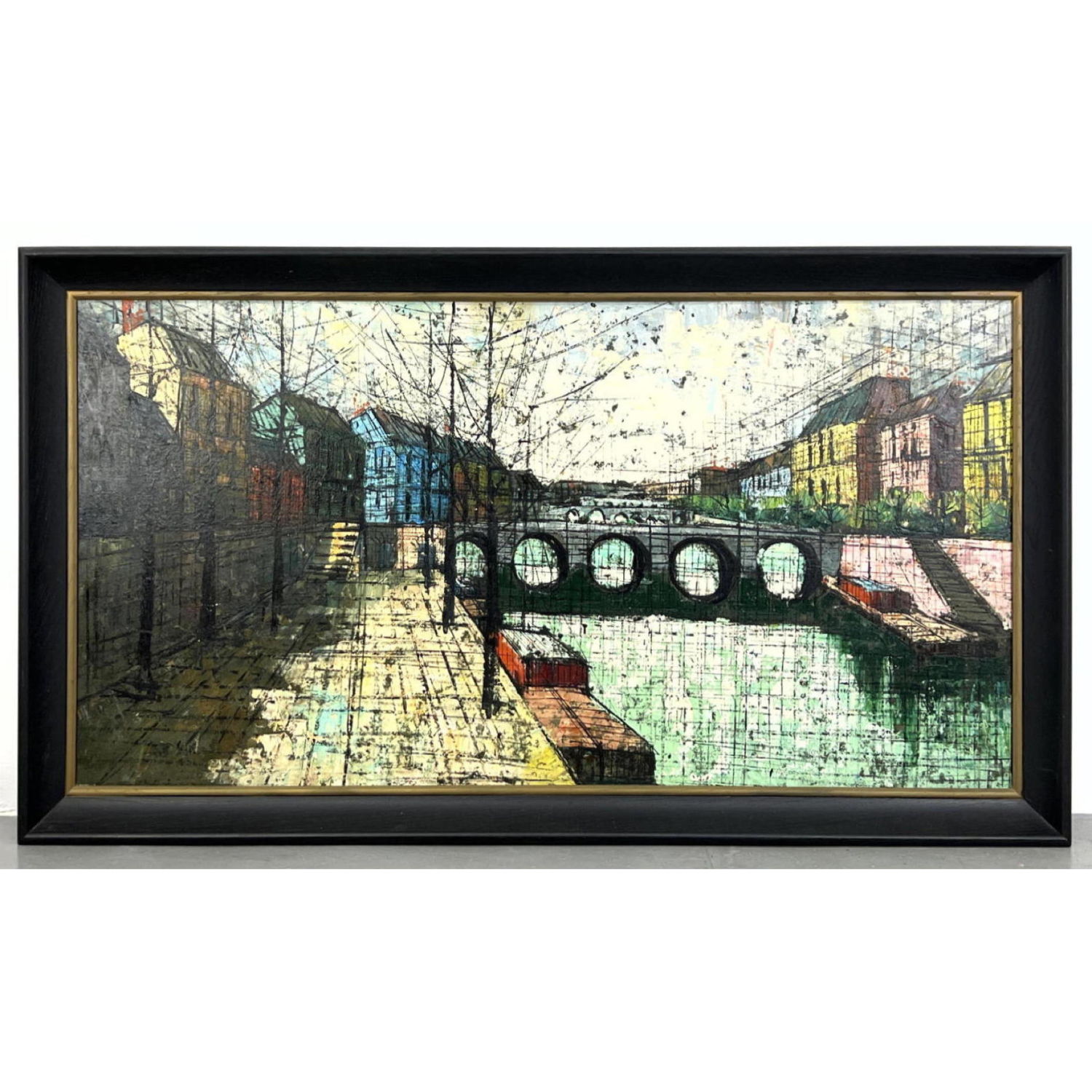 Bernard buffet style painting on