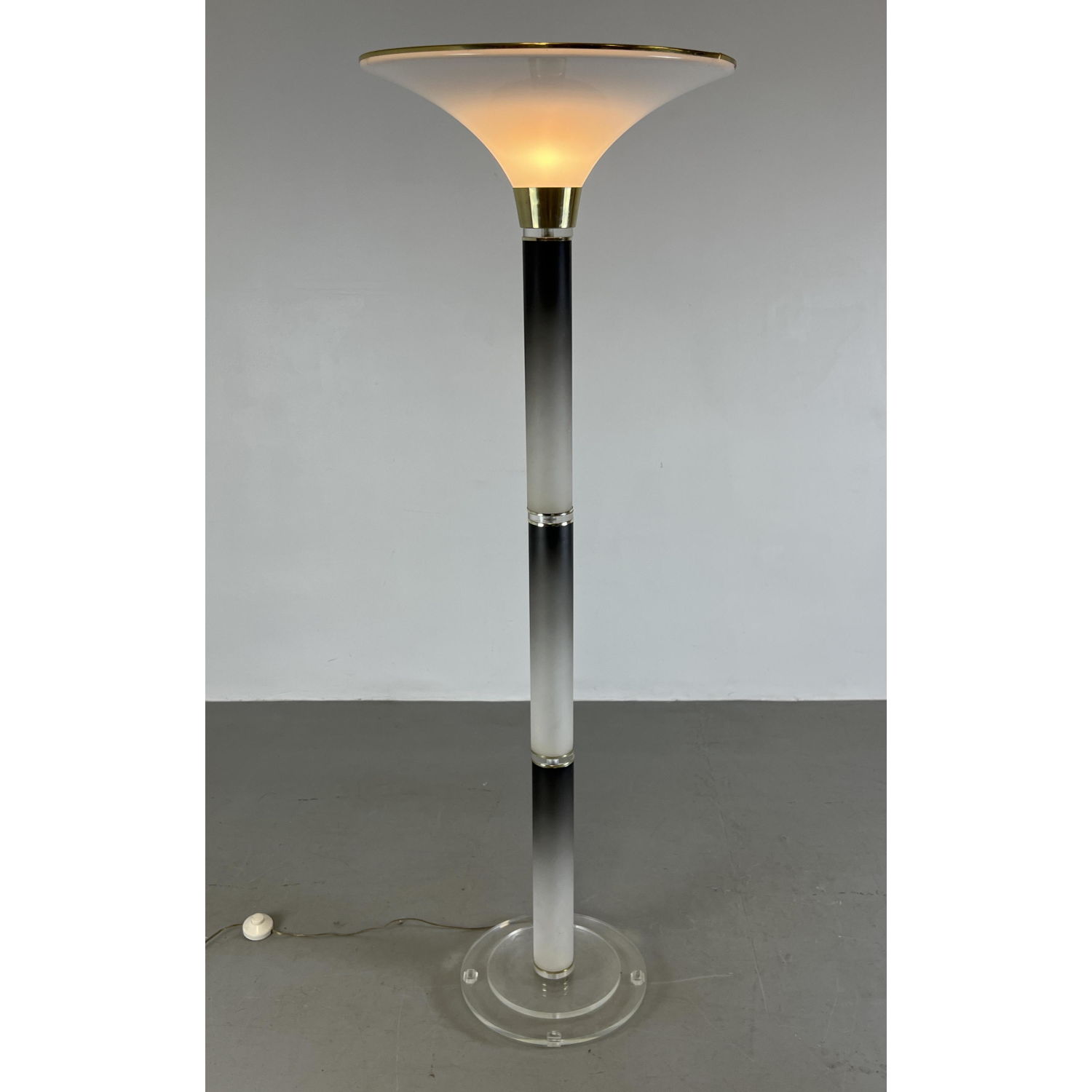 Lucite designer floor lamp. Acrylic