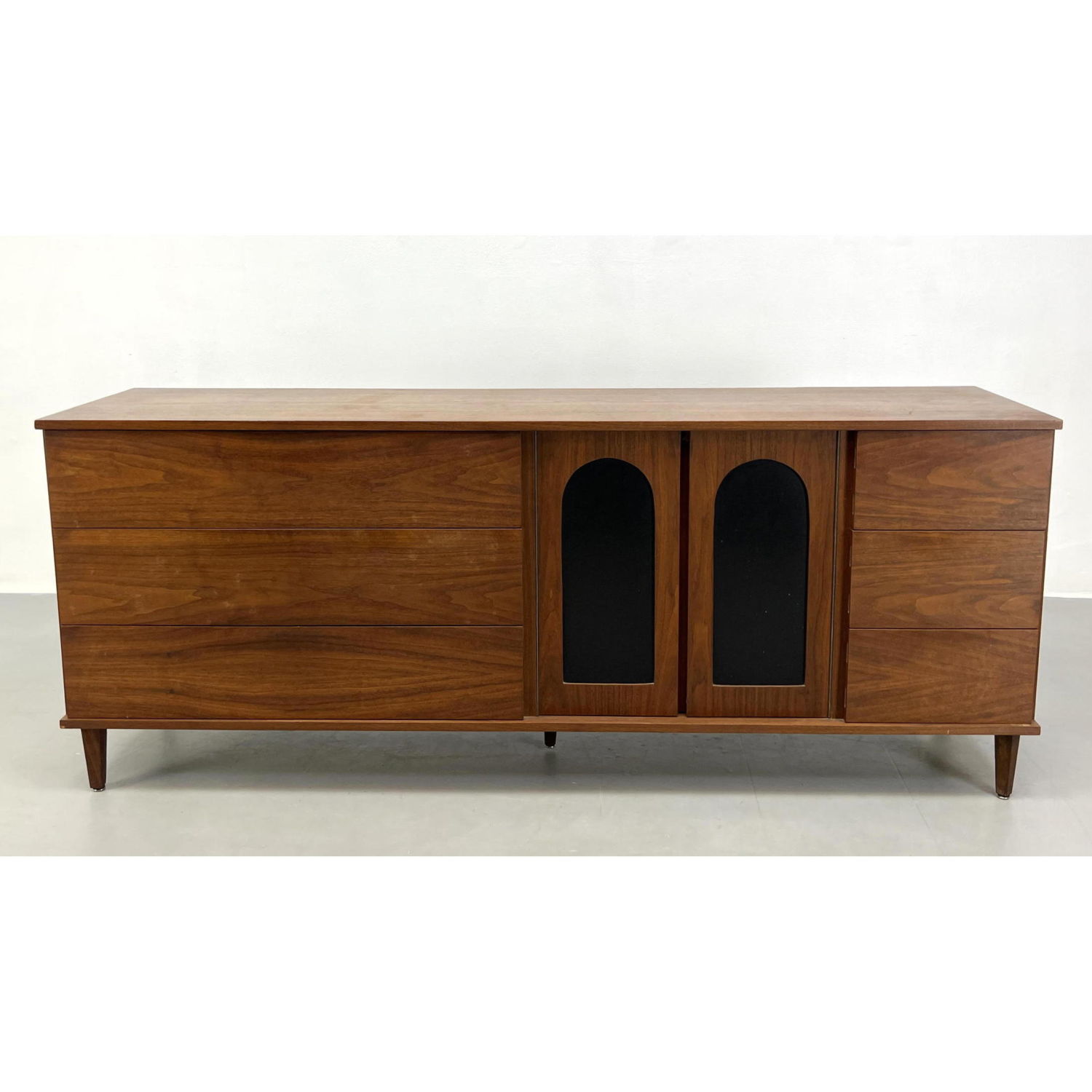 American Modern Walnut Credenza  2b9509