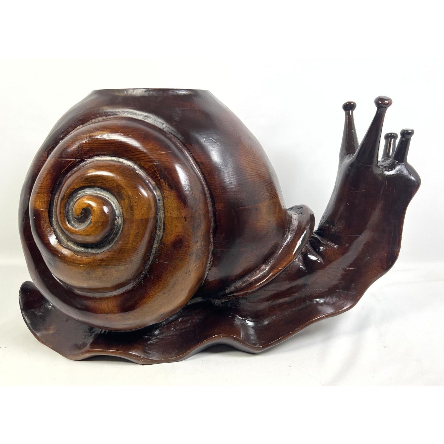 Carved Wood Figural Snail Table 2b9539