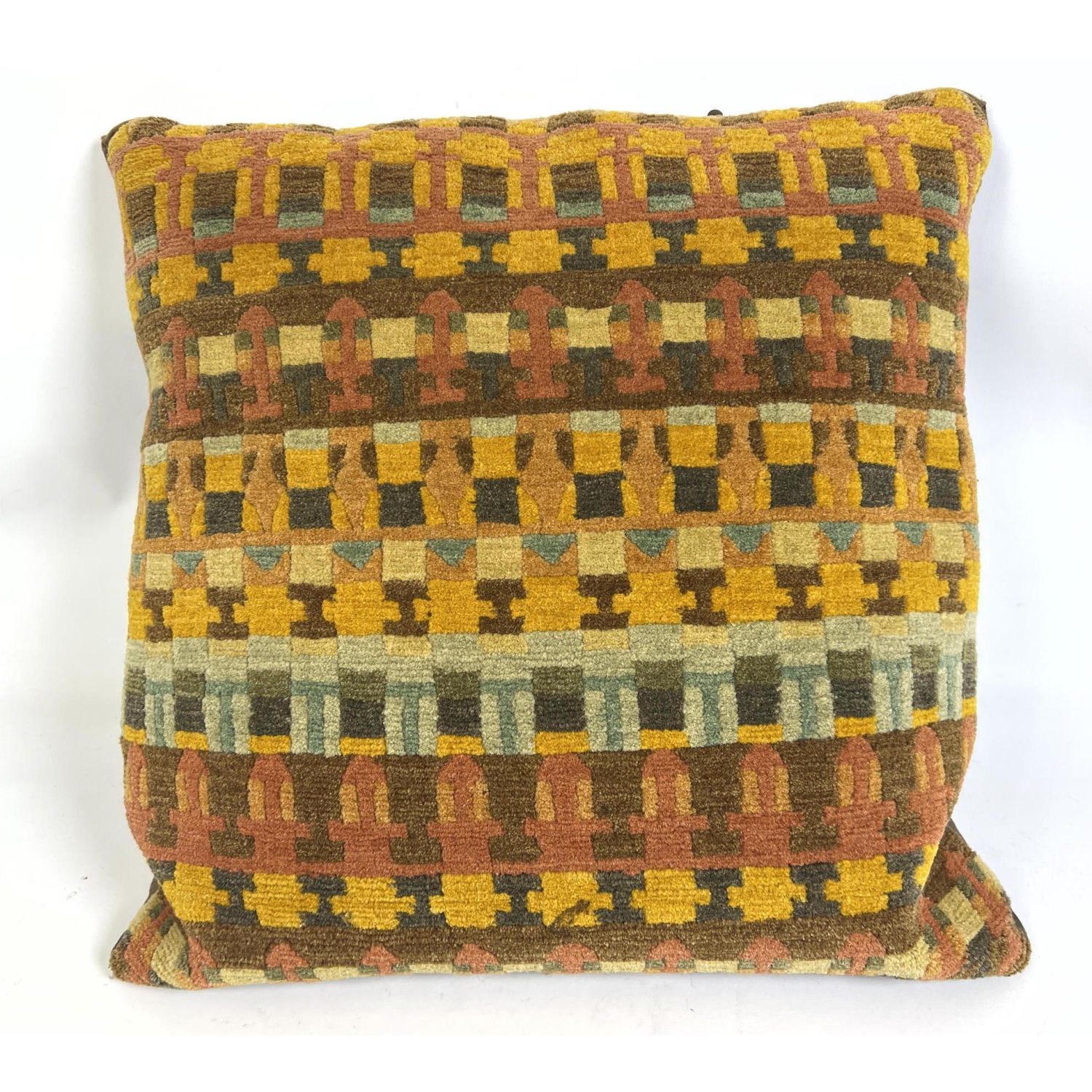 Colorful woven tribal pillow 

Dimensions: