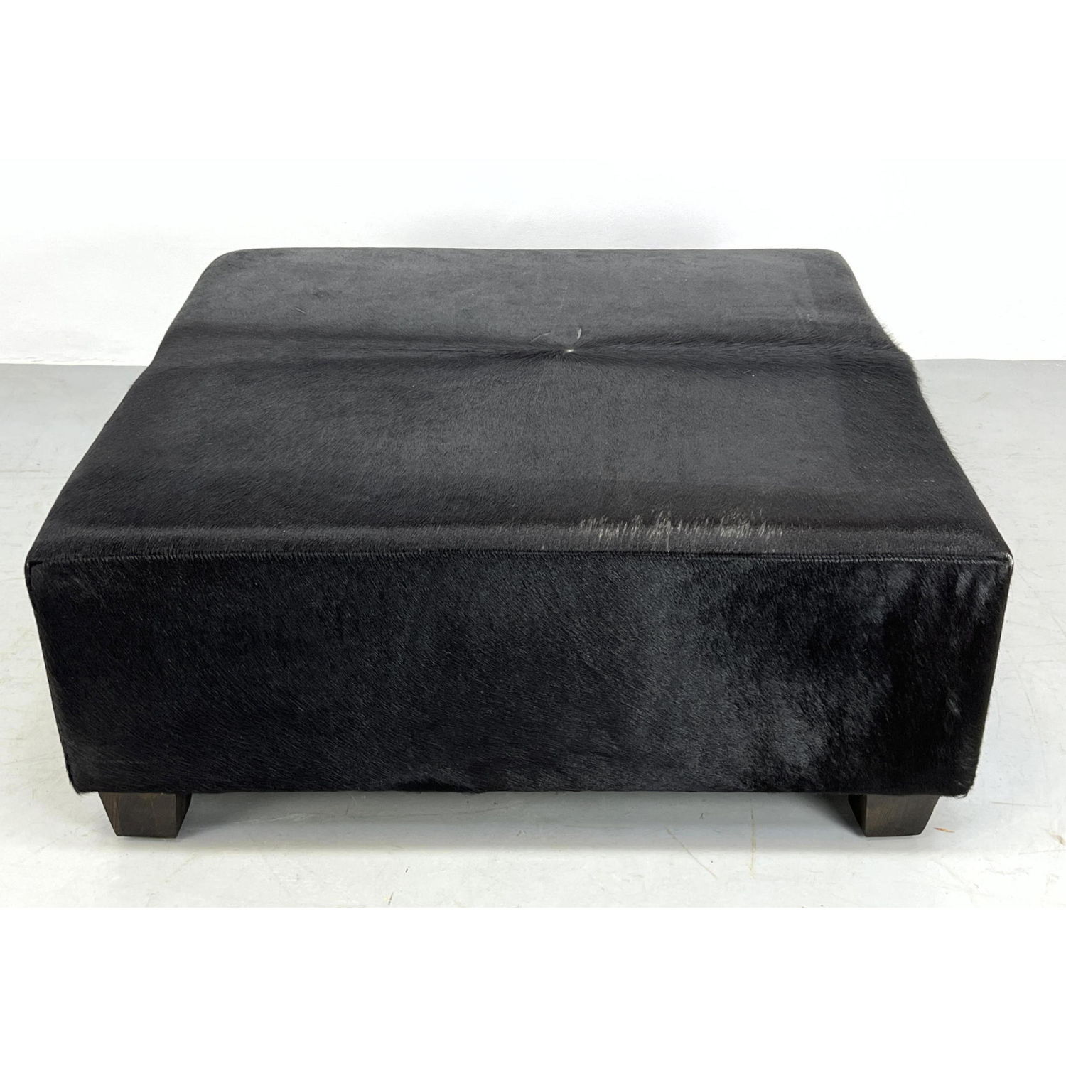 40 inch PONY HIDE upholstered ottoman  2b9630