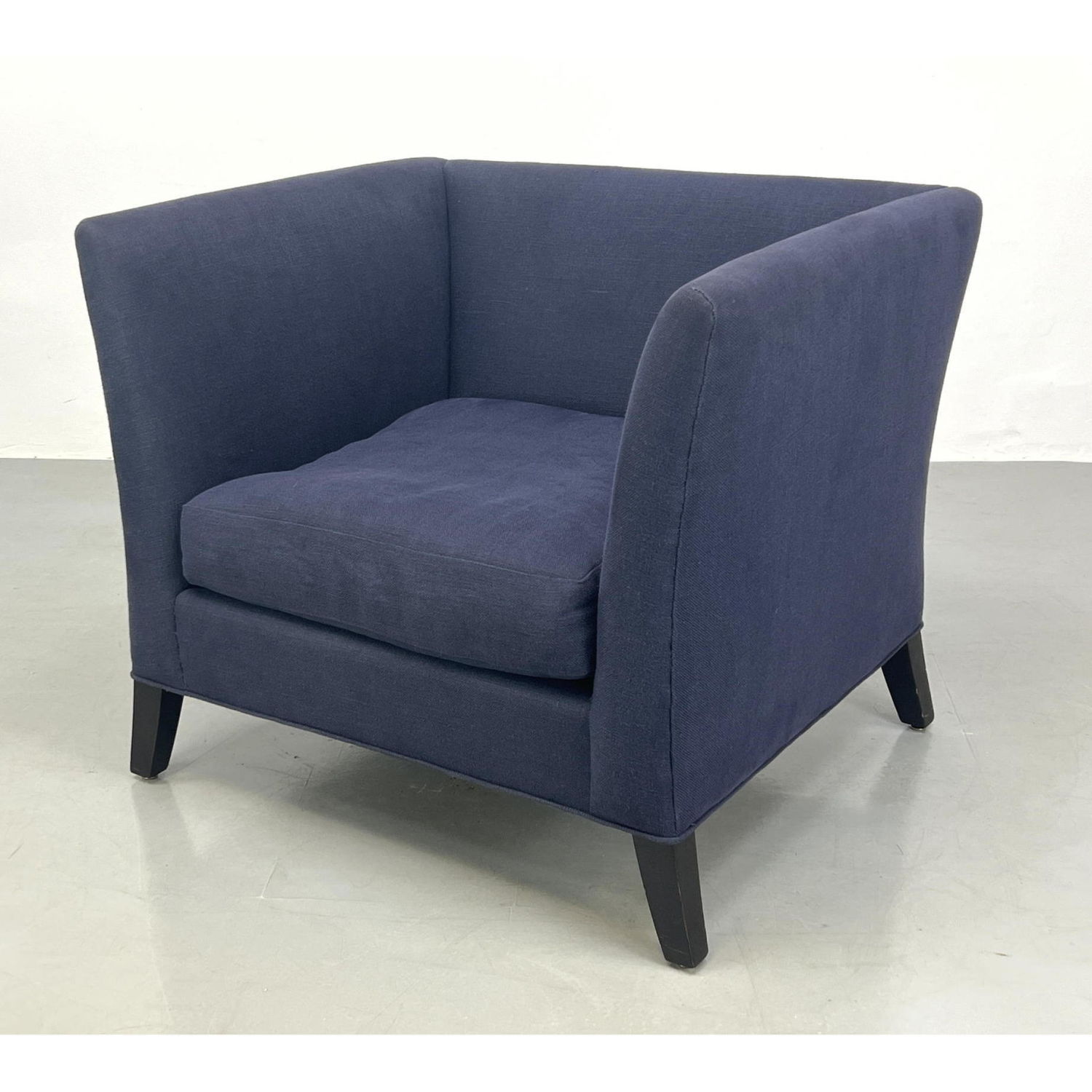 SHELTON MINDEL blue linen upholstered 2b964c