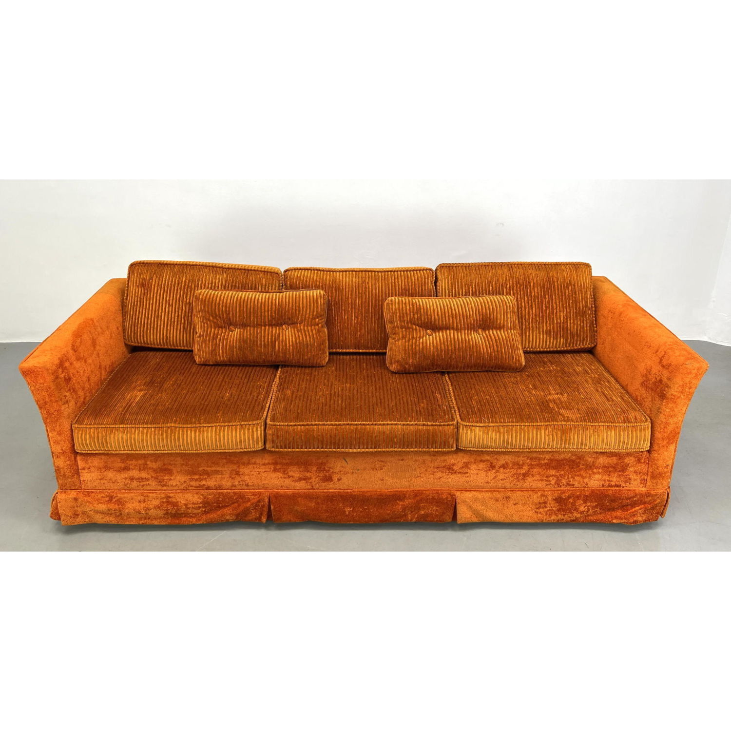 Orange Plush Sofa Couch Dimensions  2b9658