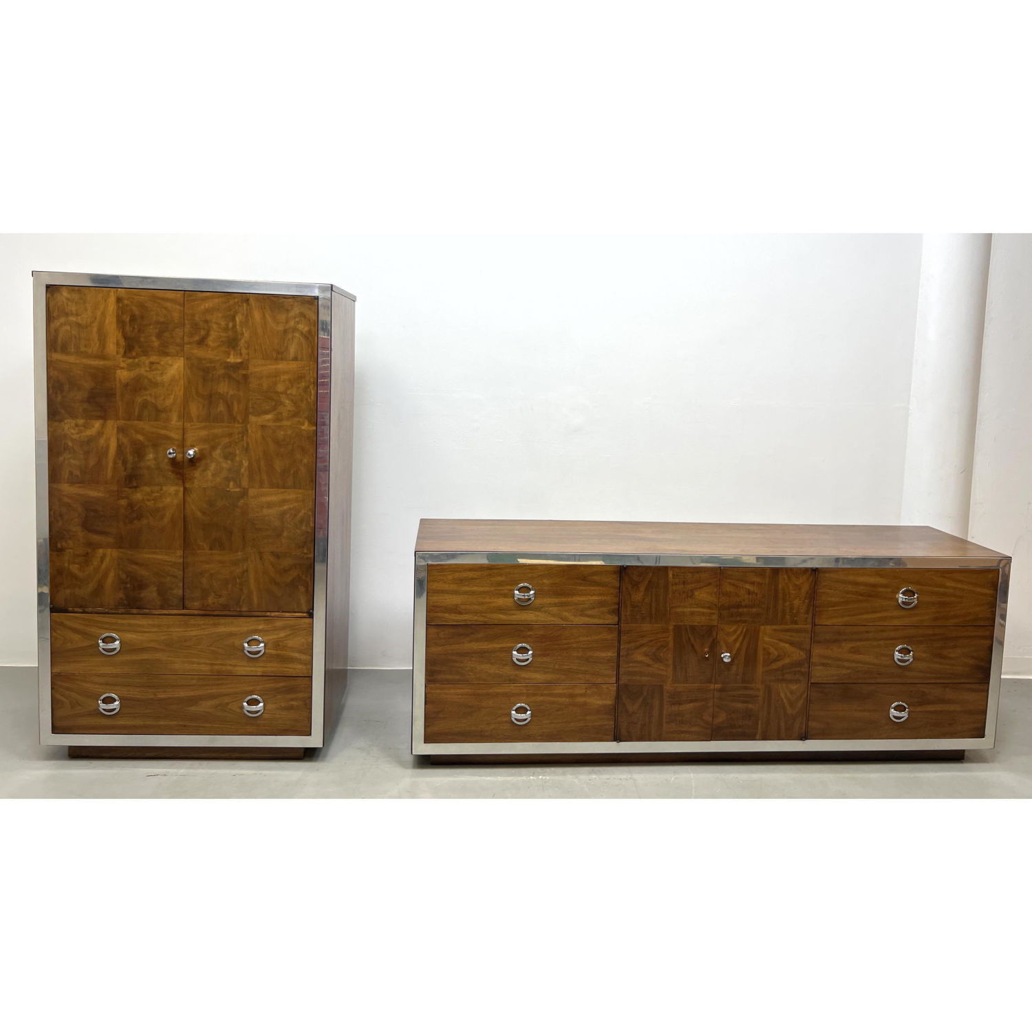 2pc Baughman Style Bedroom Furniture.