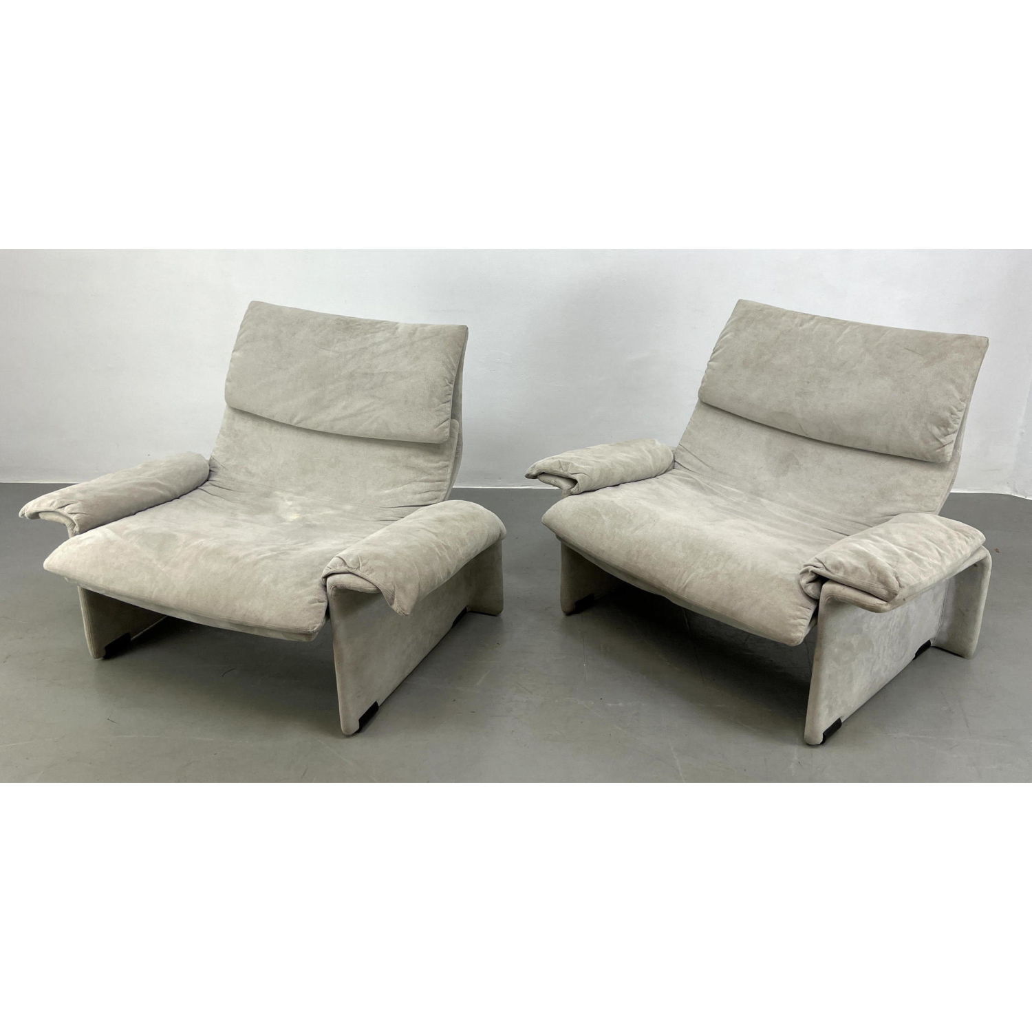 Pr SAPORITI ITALIA Gray Suede Lounge 2b97bd