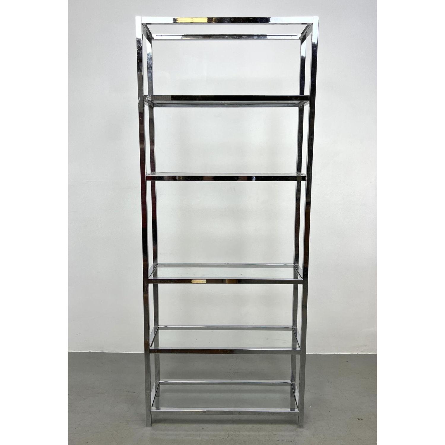 Chrome Etagere Shelf with glass