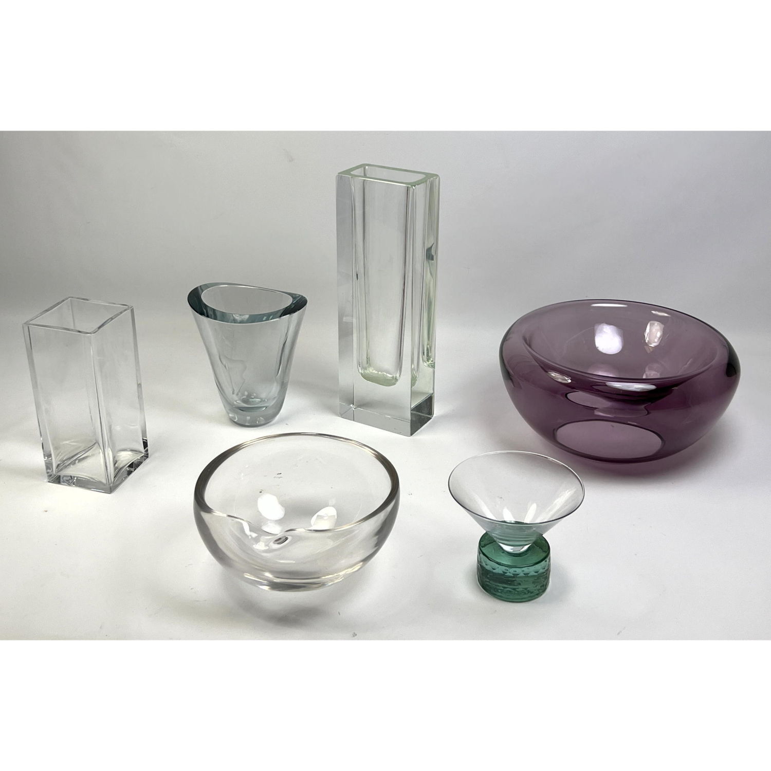 6pc Modern Design Glass Collection.