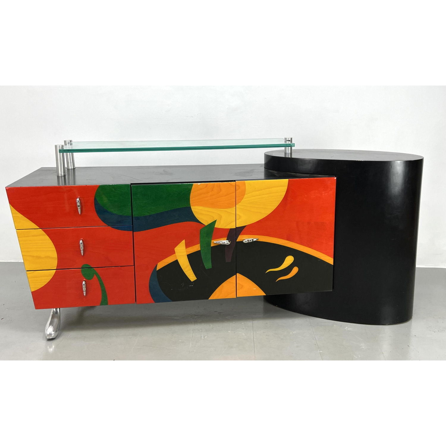 Colorful Lacquered Modern Credenza  2b97e7