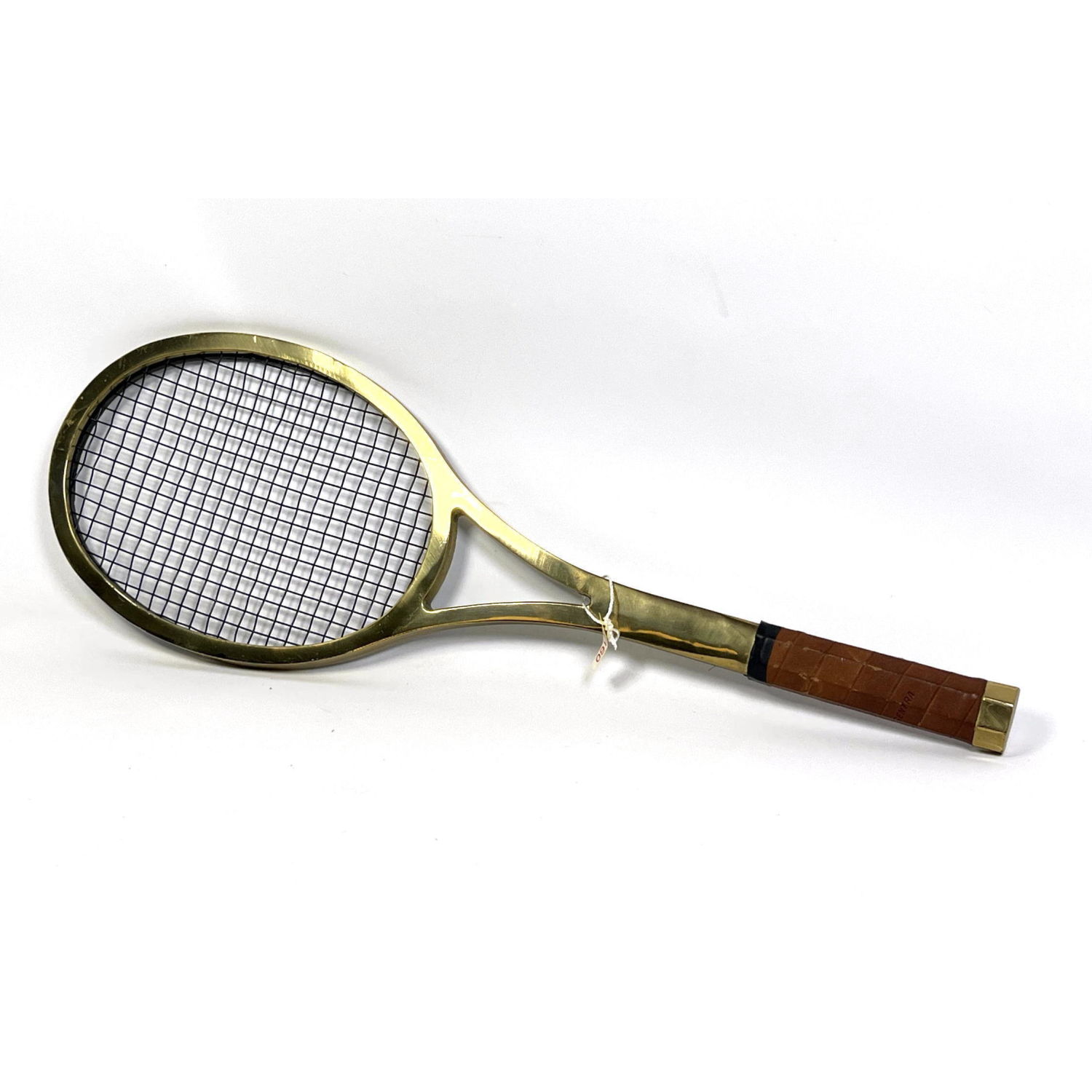Decorator Brass Tennis Racket.