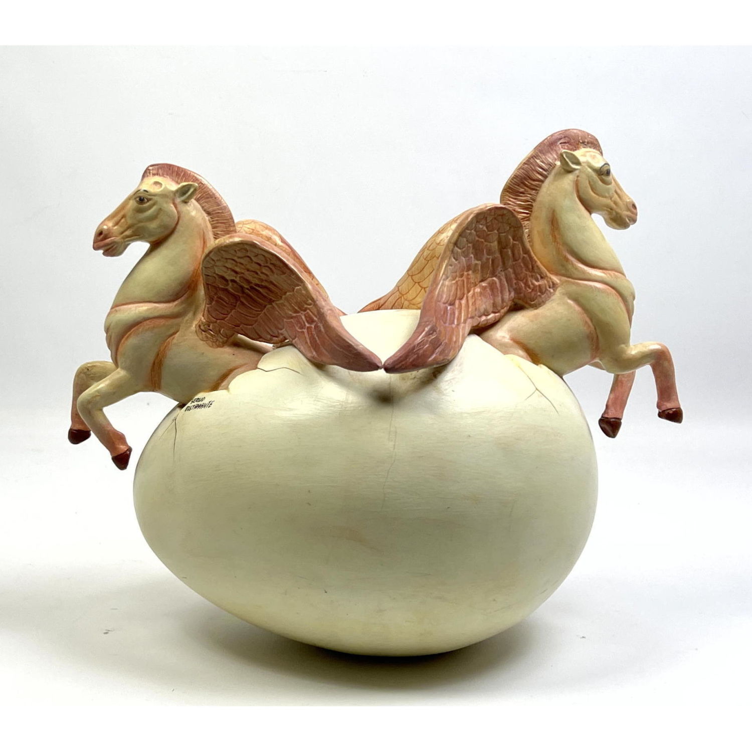 Sergio Bustamante Pegasus Egg Sculpture  2b9994