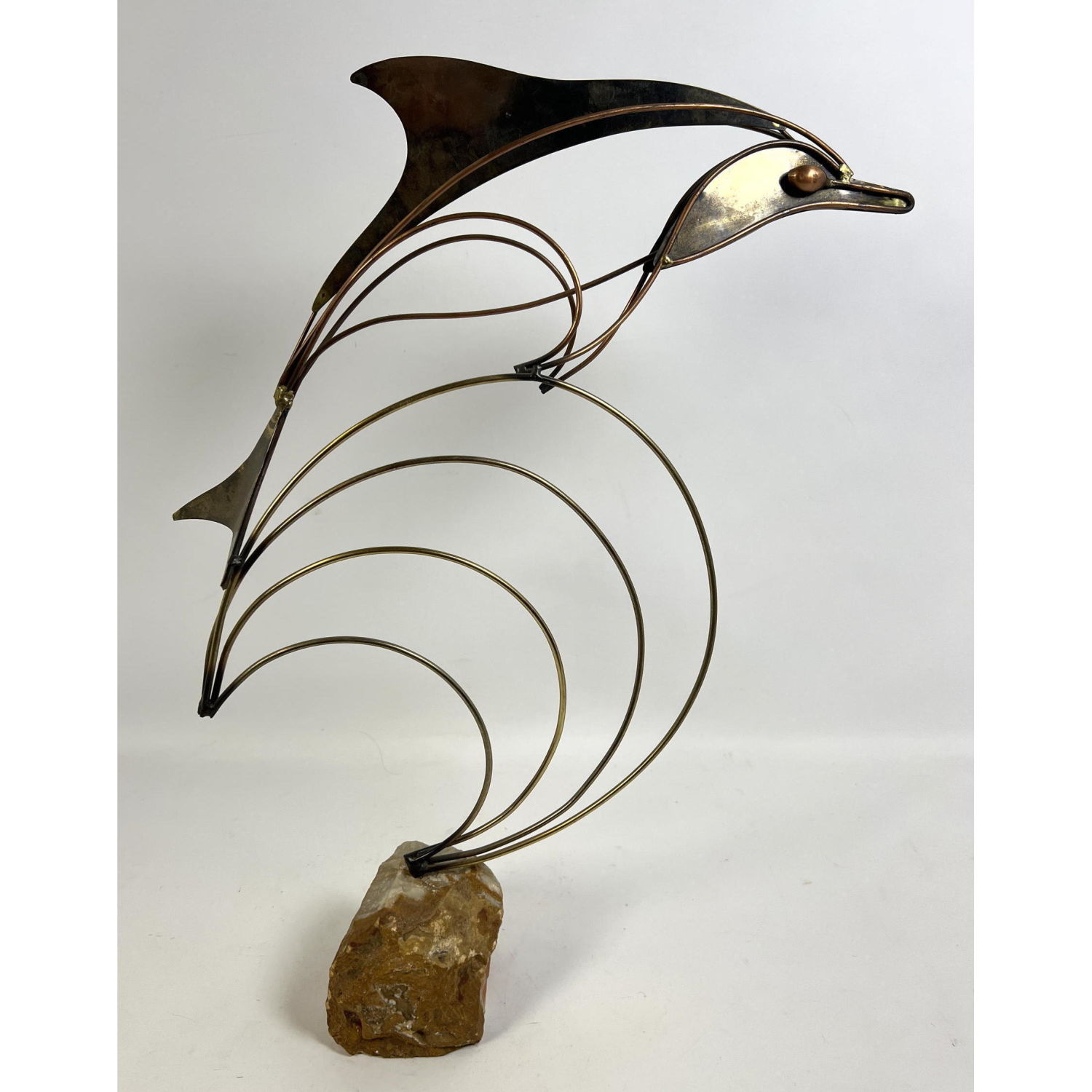 C JERE Dolphin Table Sculpture  2b99b6