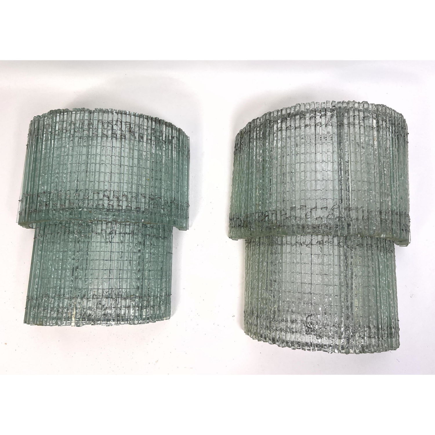 Pair crystal Wall Sconce Shades.