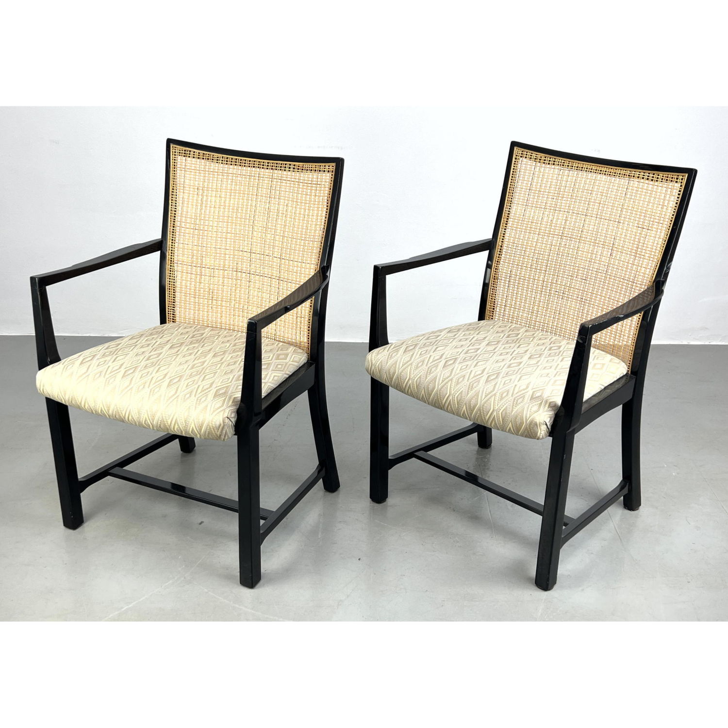 Pair of Black Lacquered Edward