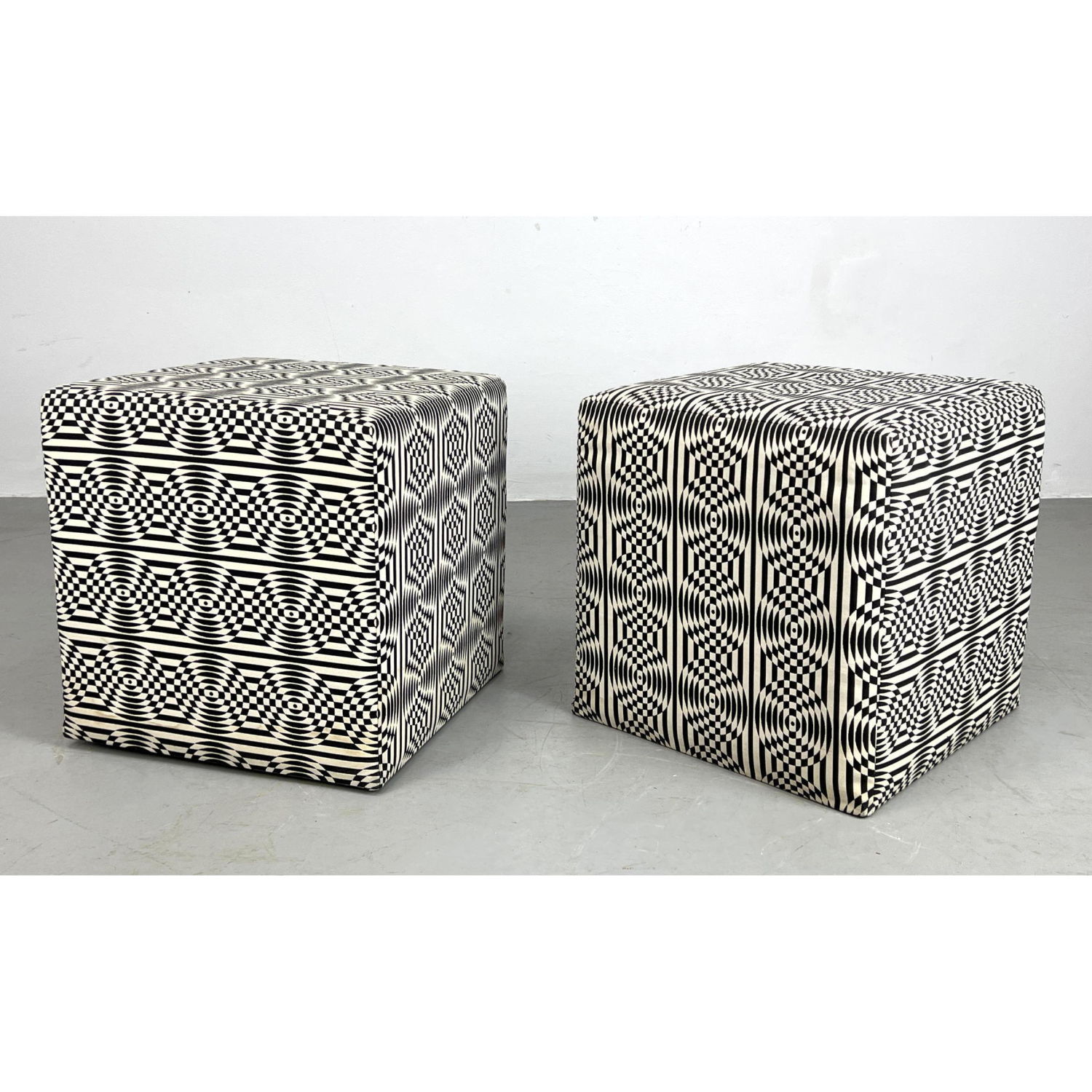 Pr Optik Fabric Upholstered Cube 2b9bab