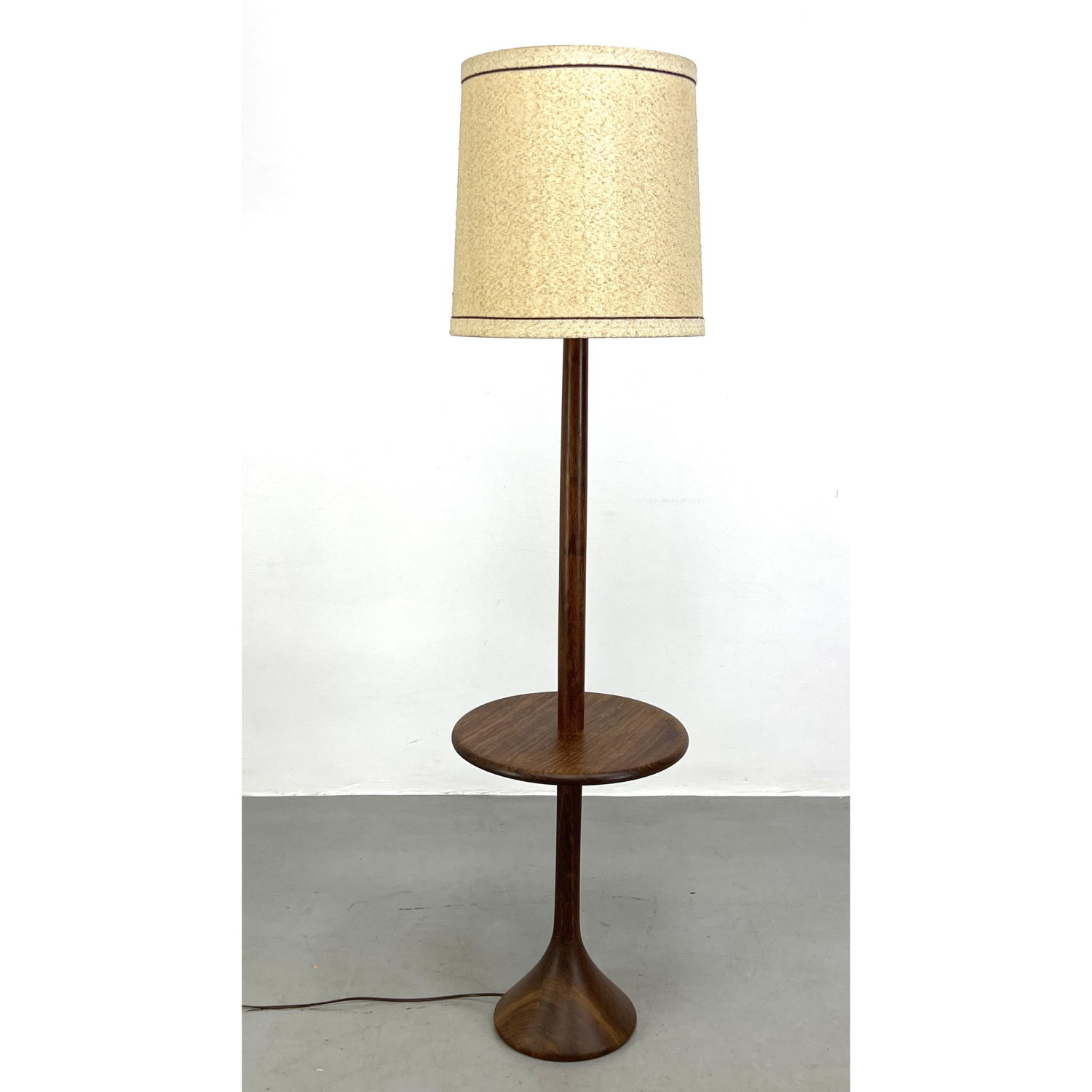 Danish Modern Teak Floor Lamp Table  2b9bb2