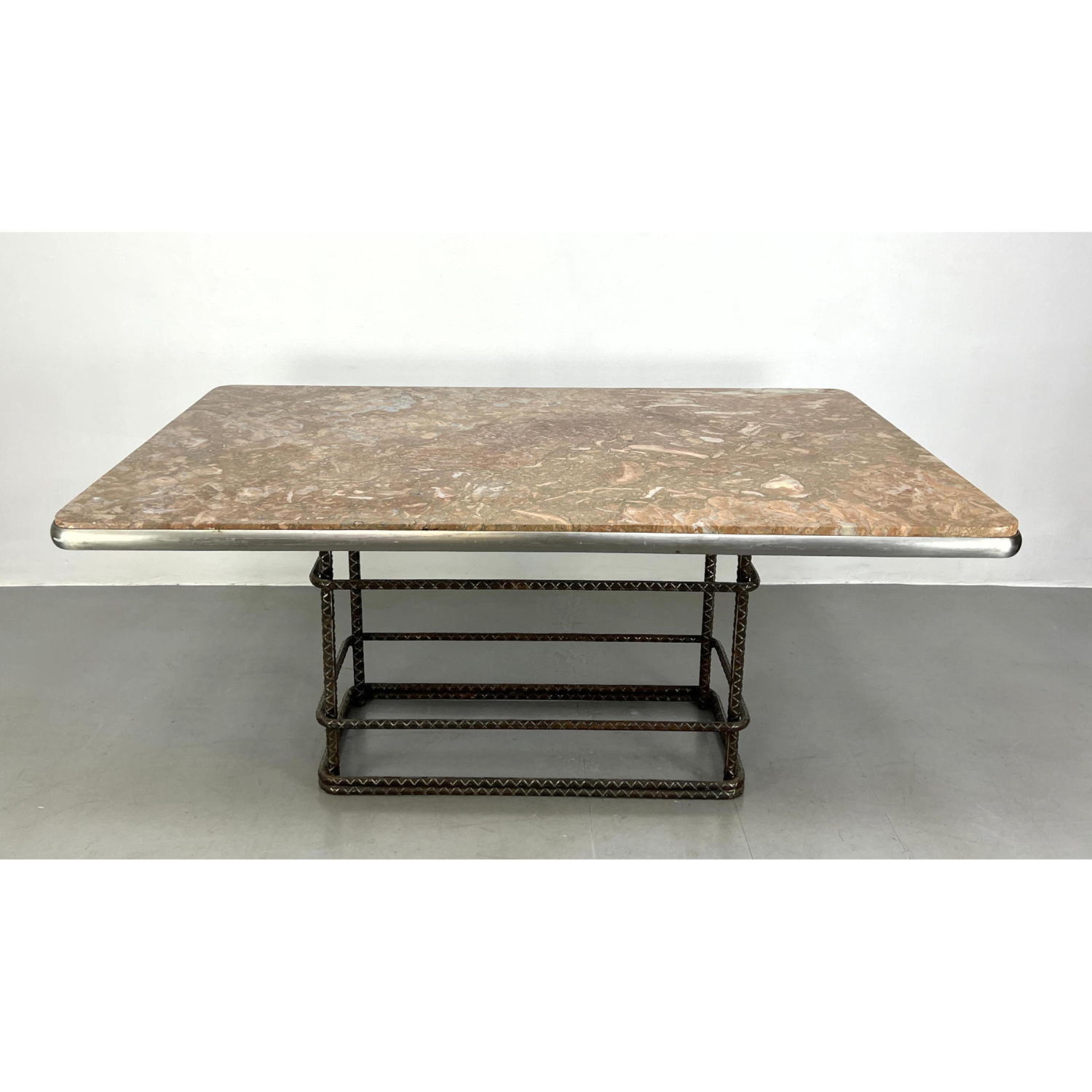 Heavy Industrial Marble Top Dining 2b9bdf