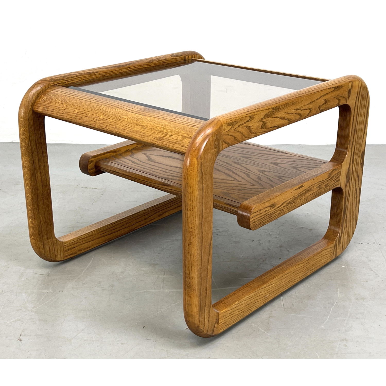 LOU HODGES Oak and Glass Modernist