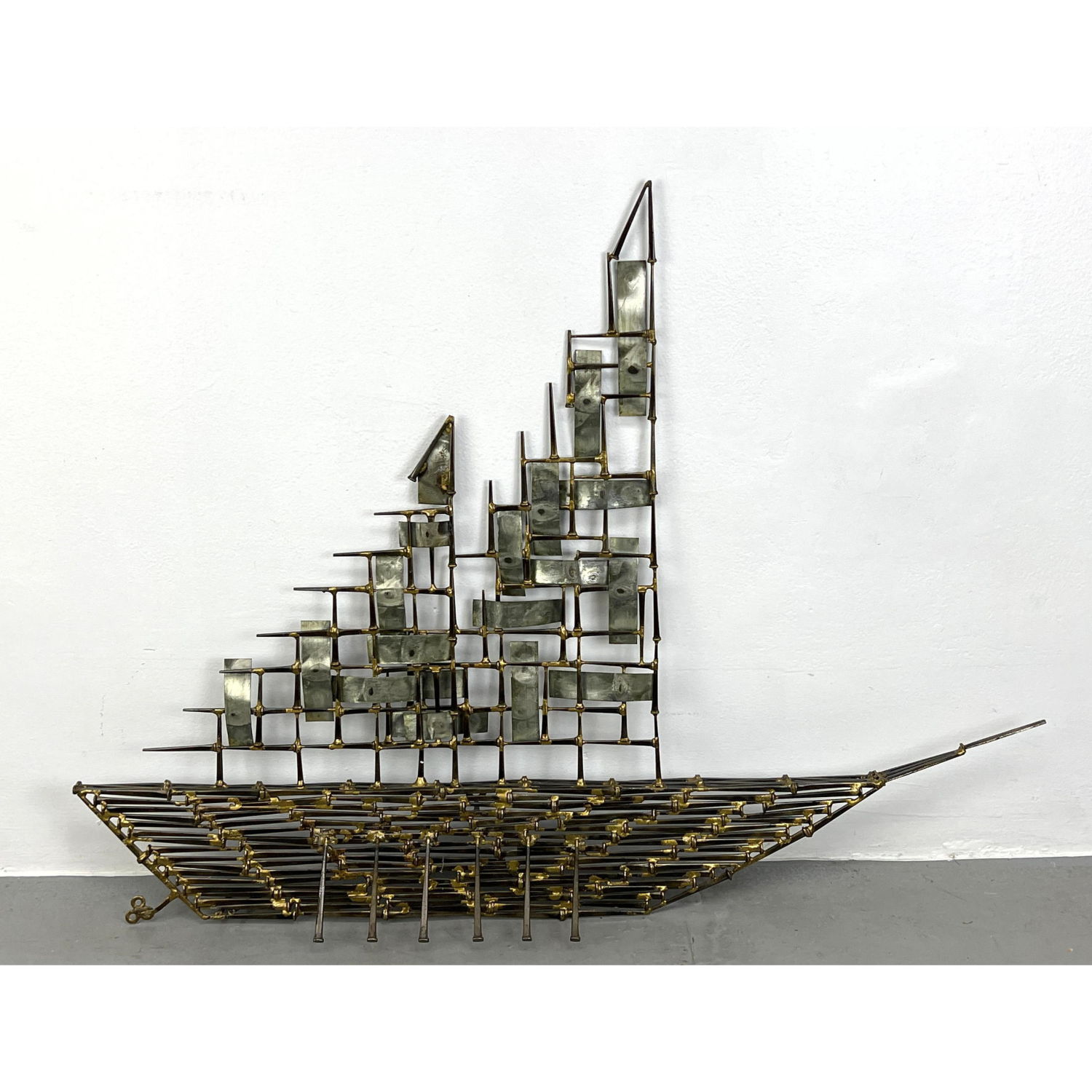 Brutalist Cut Nail Wall Sculpture