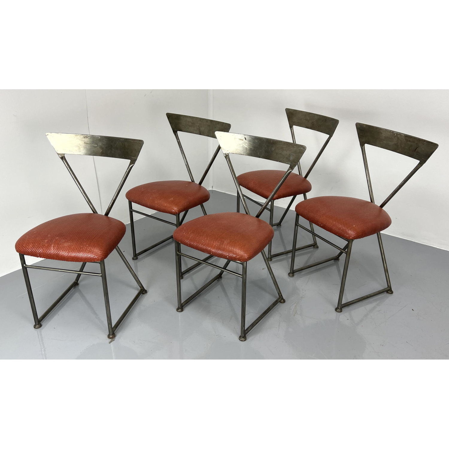 Set 5 Steel Frame Modernist Dining