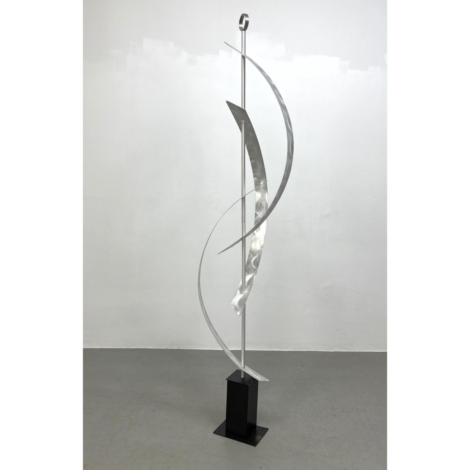 Tall 7' Brushed Steel Abstract