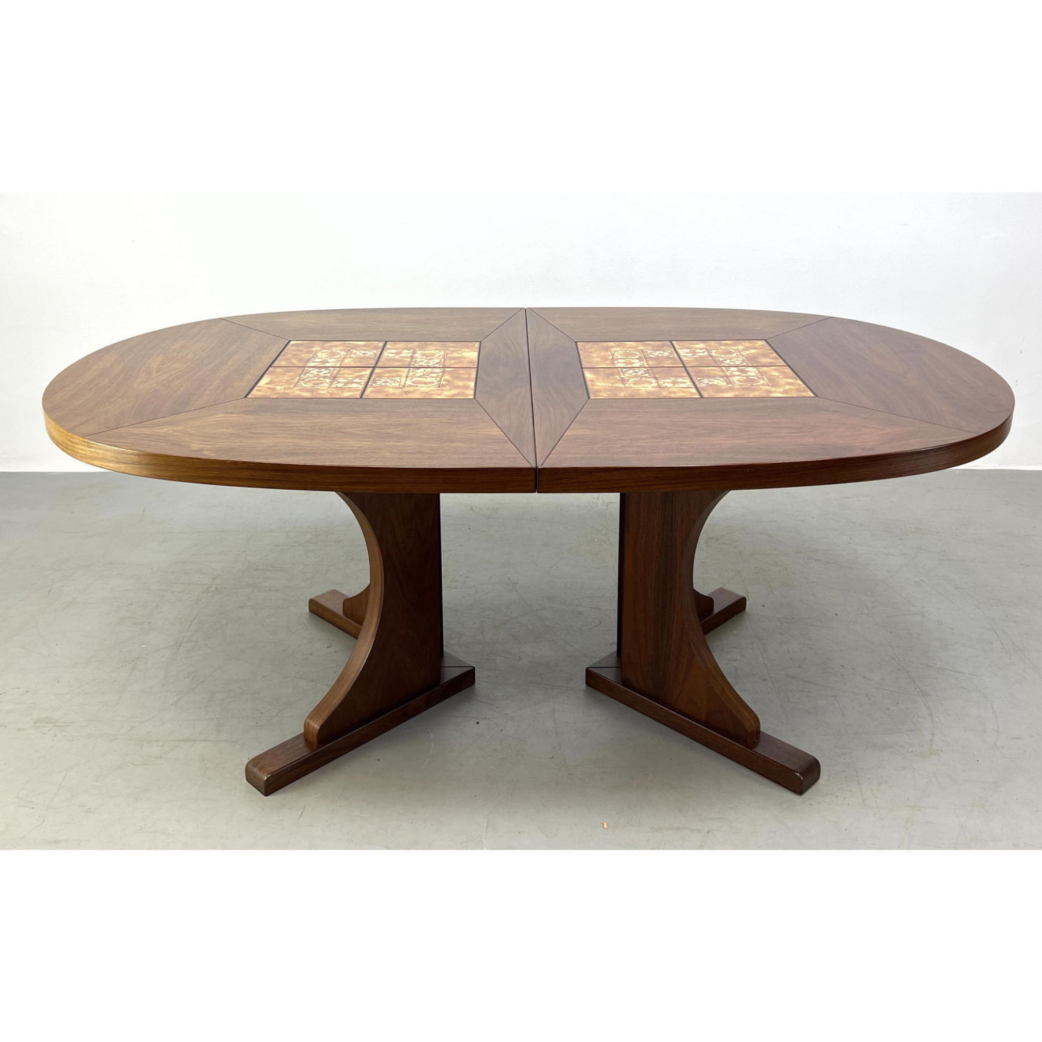Rosewood and Tile Dining Table  2b9ec5