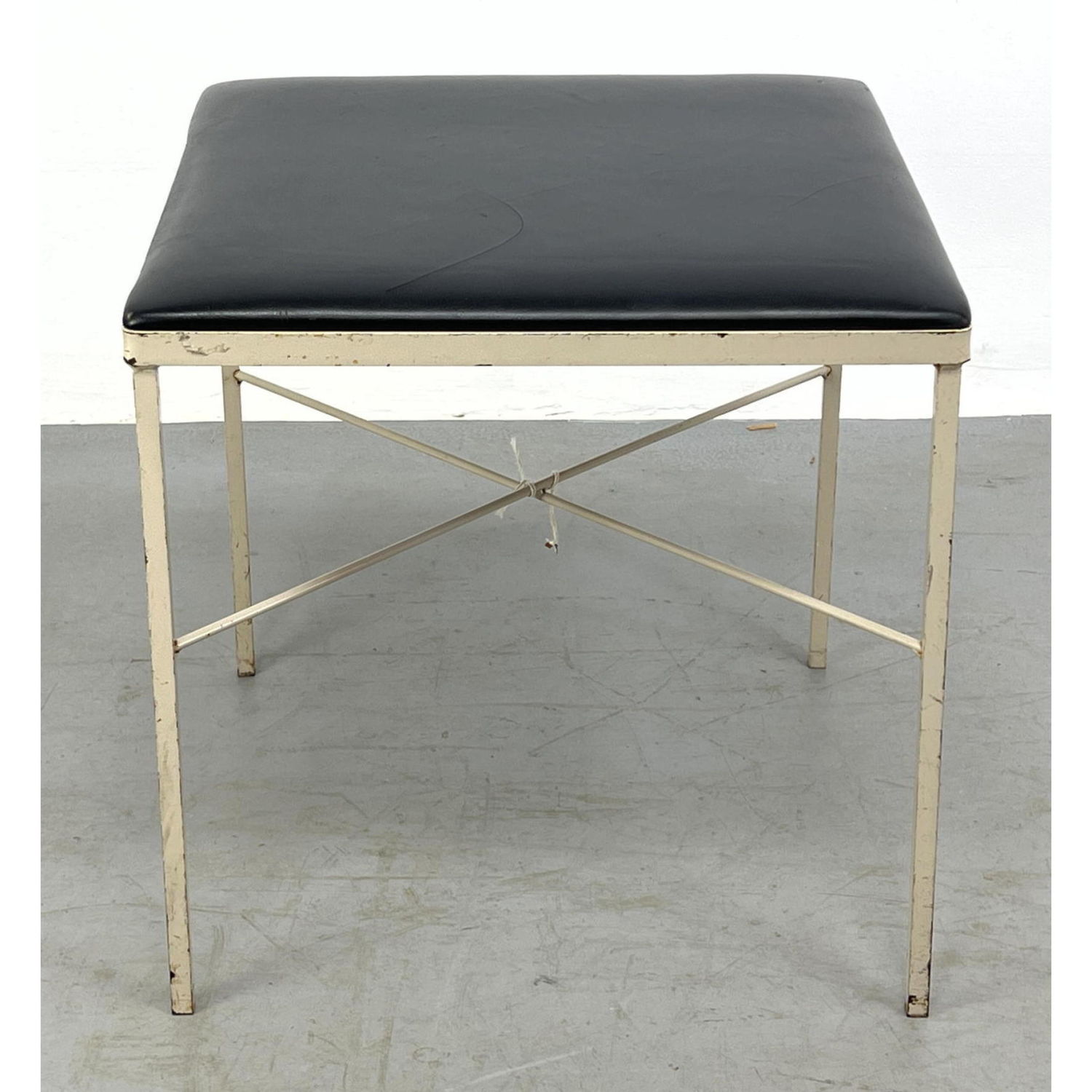 Thonet Iron Frame Stool bench.