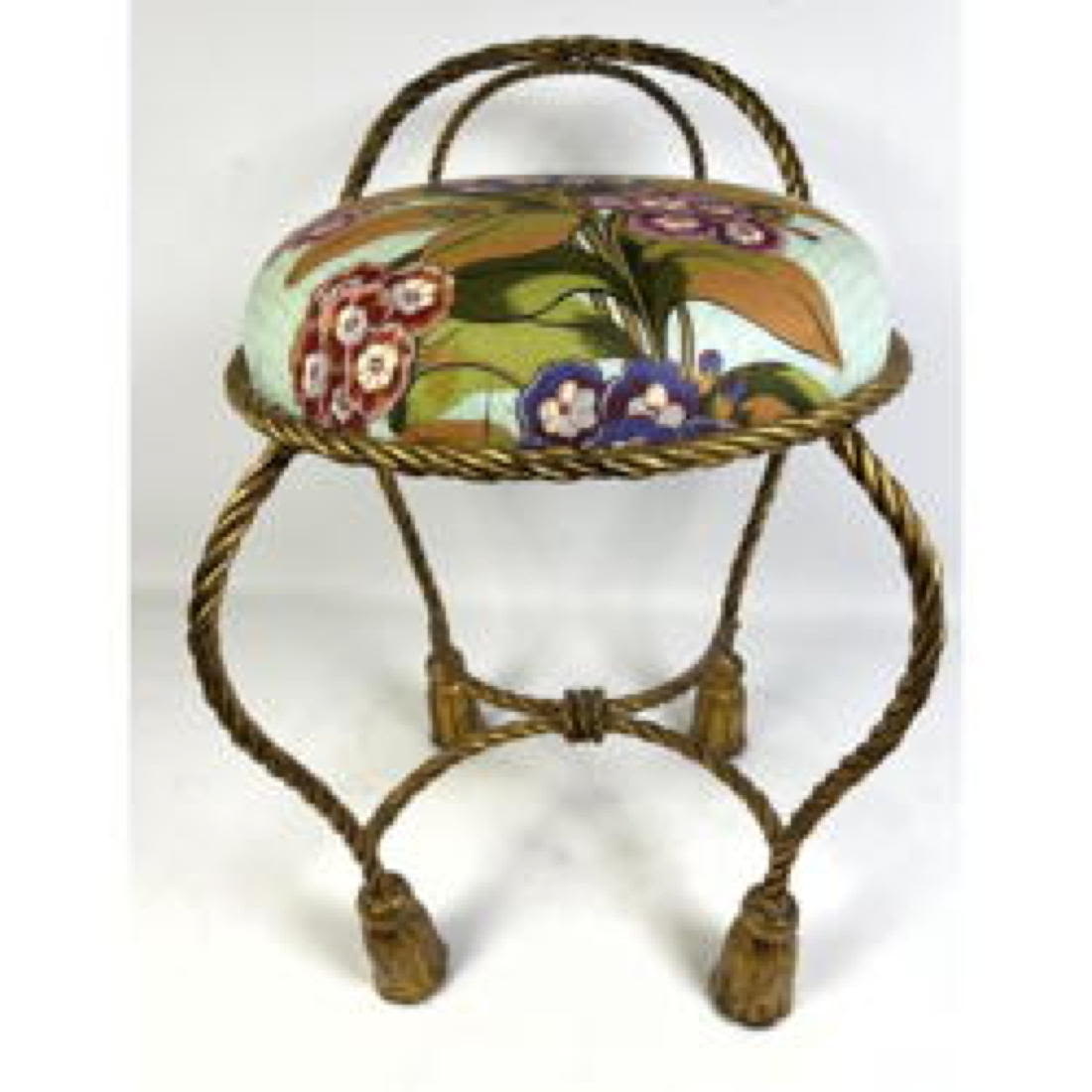 Italian Gilt Iron Stool Bench  2b9ef5