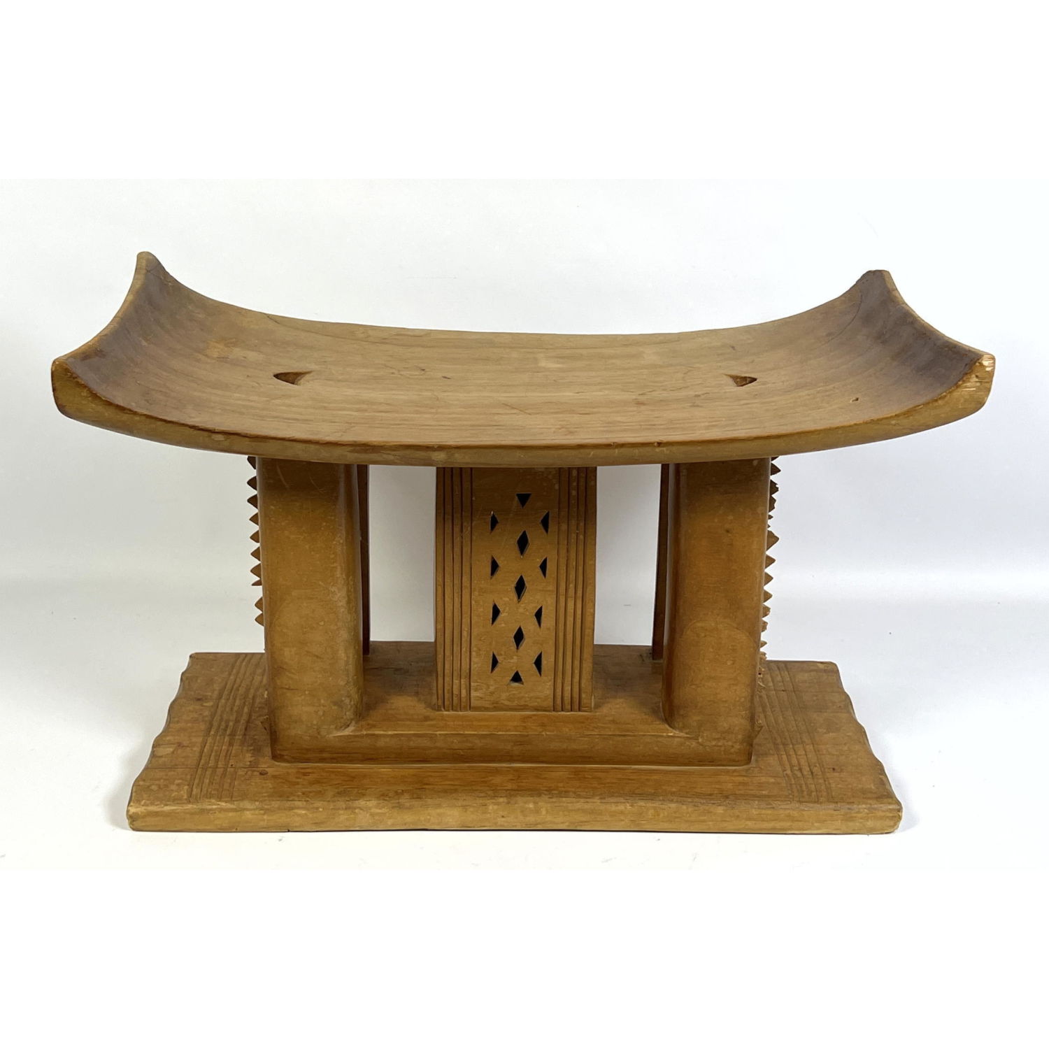 Ashanti Queen Stool. Carved Wood.