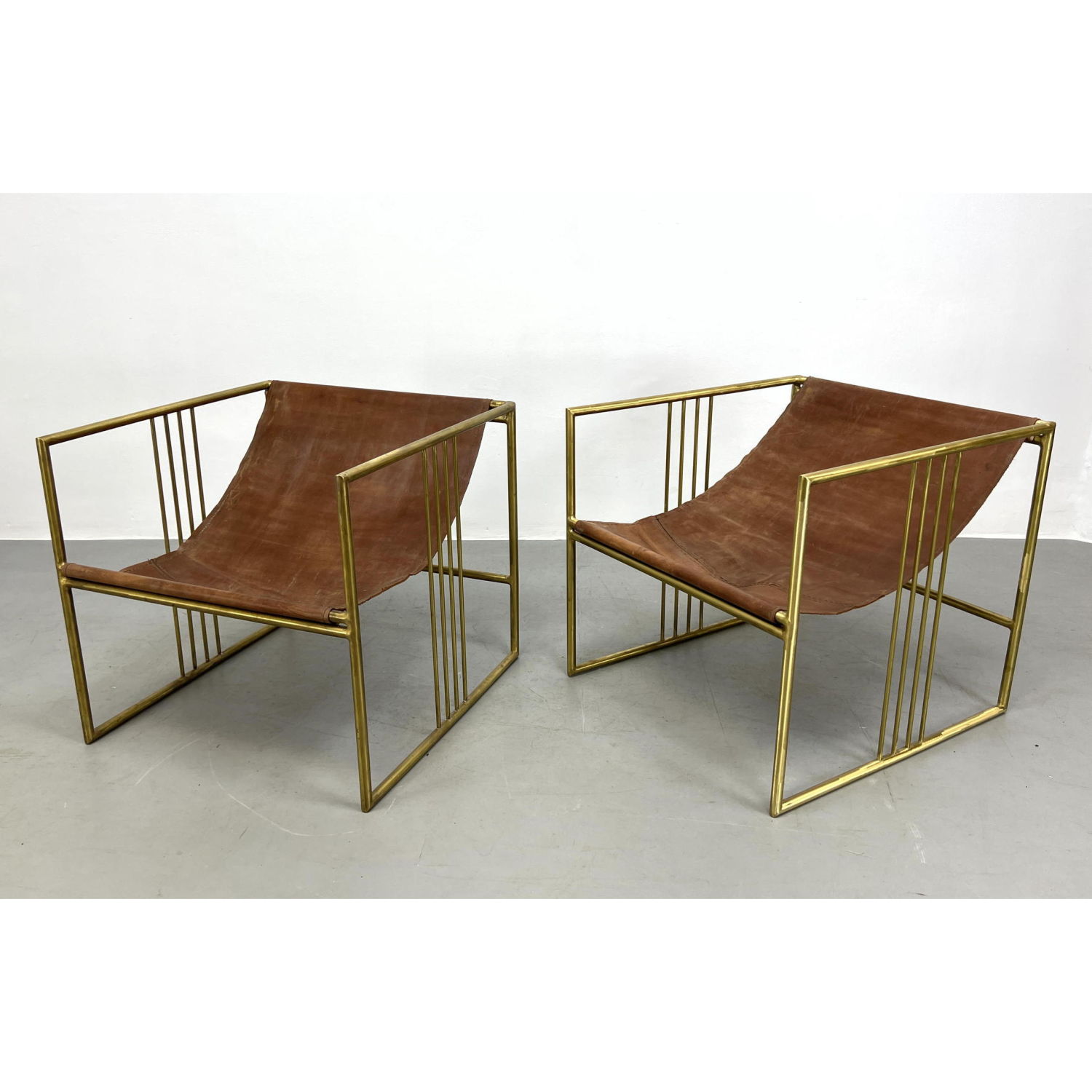 Pair Decorator Upon Brass Framed 2b9f01