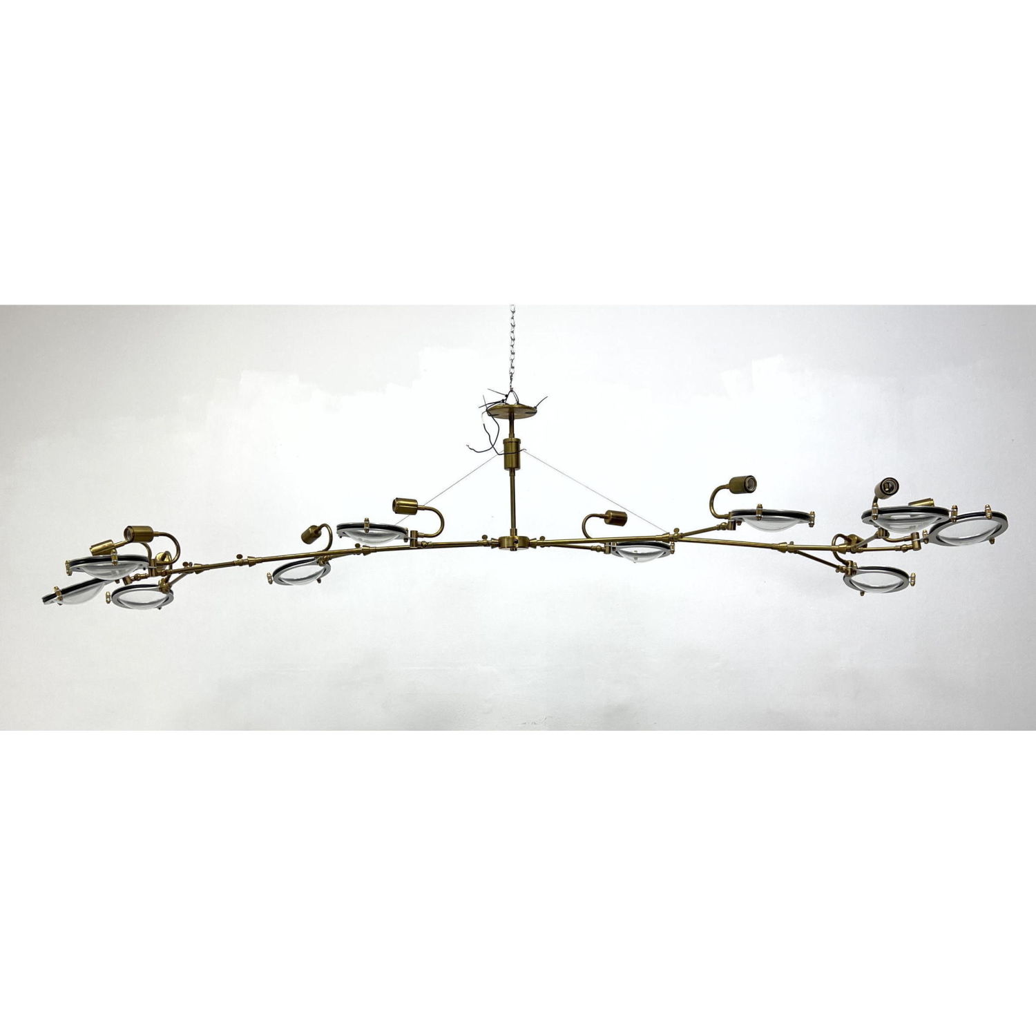 Large Neptune Glassworks LENS Chandelier  2b9f0b