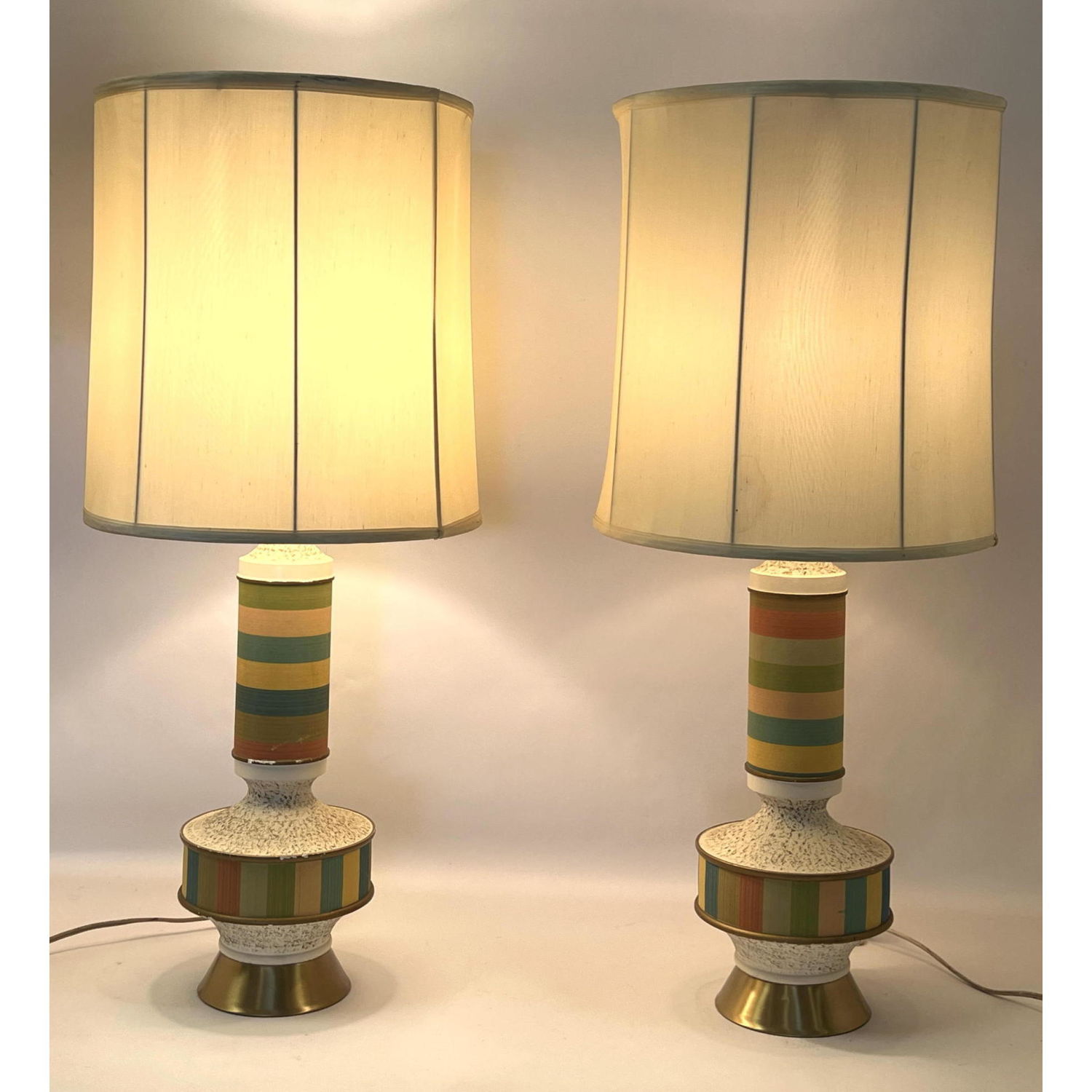 Pr Modernist Plaster Table Lamps  2b9f71