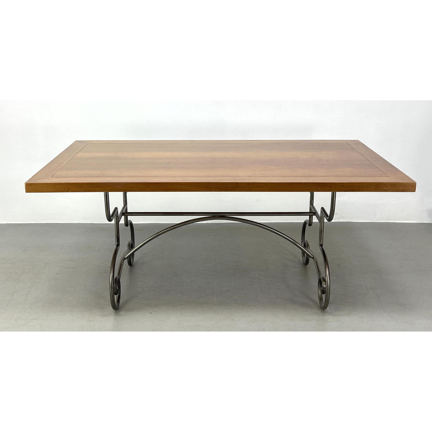 Decorative Steel Base Dining Table.