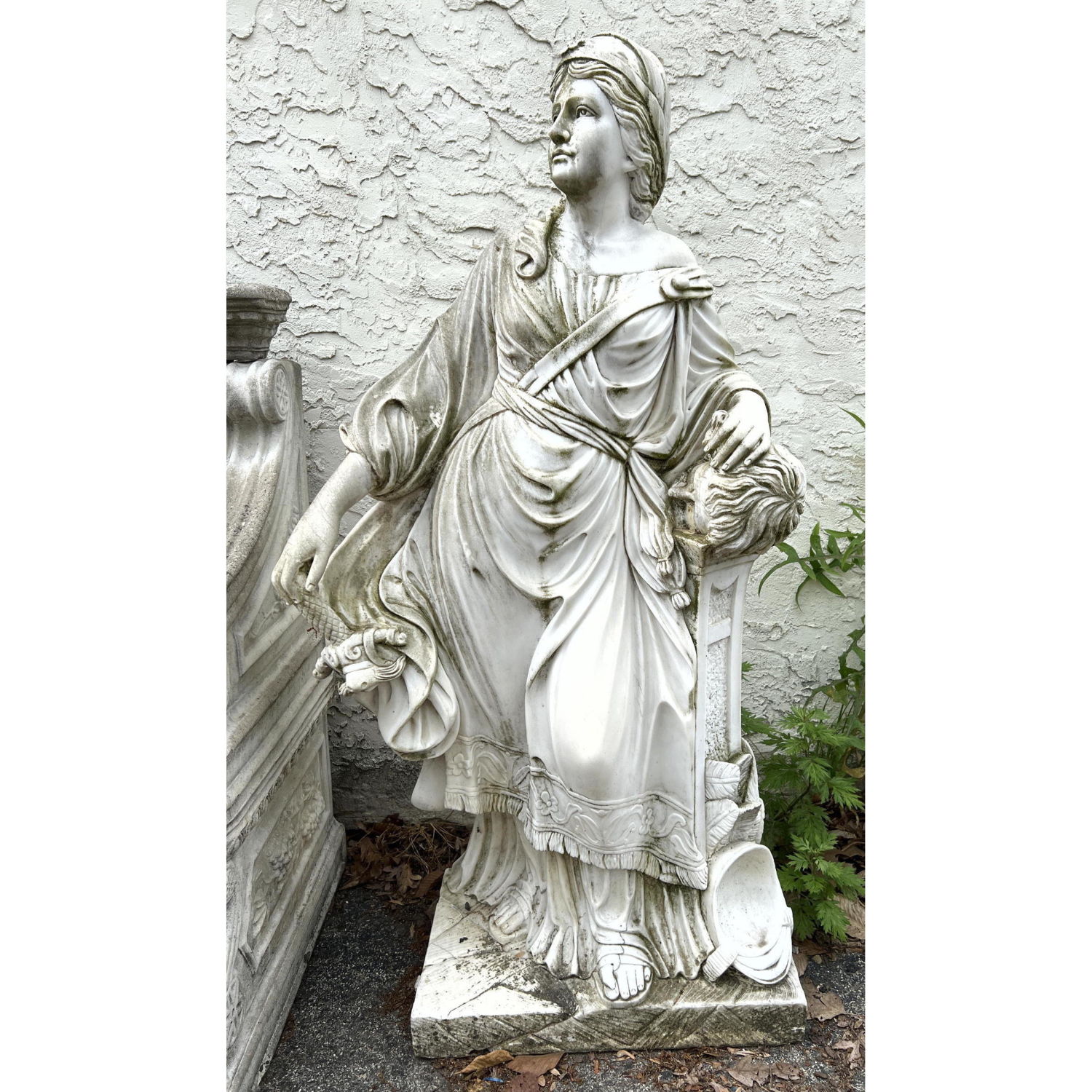 Antique Carved Marble Garden Statuary 2ba190