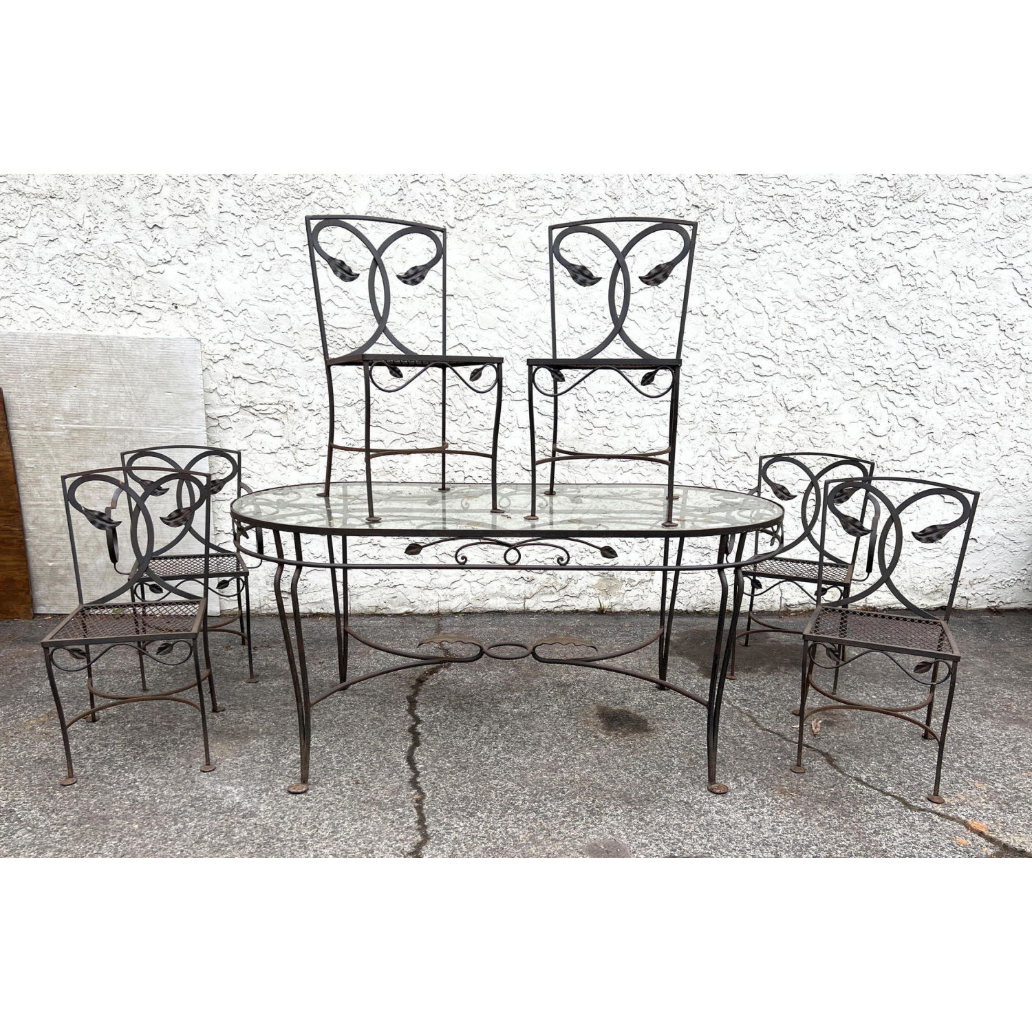 Wrought Iron Dining Patio Set.