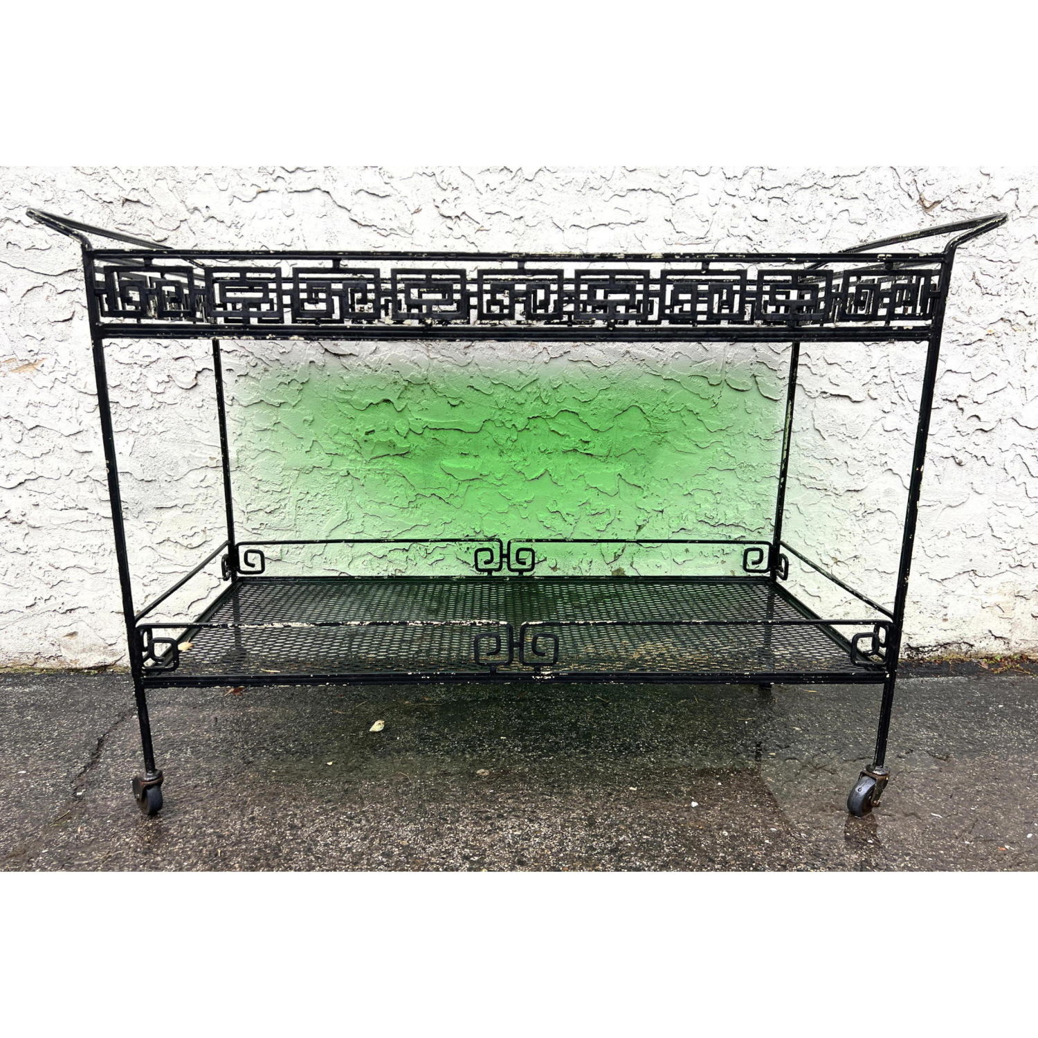 Greek Key Design Wrought Iron Bar