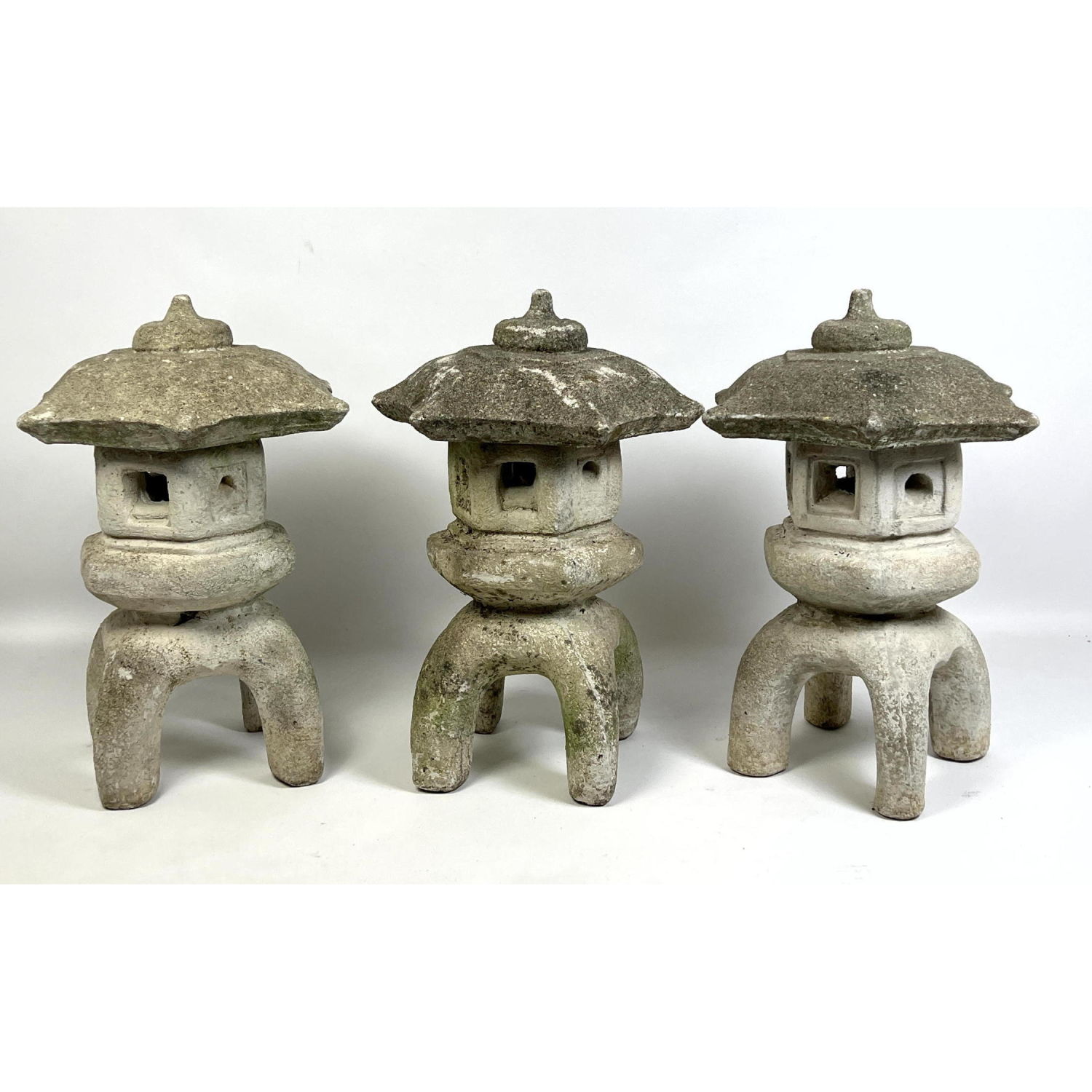 Set 3 Cast Stone Pagoda Garden 2ba21a